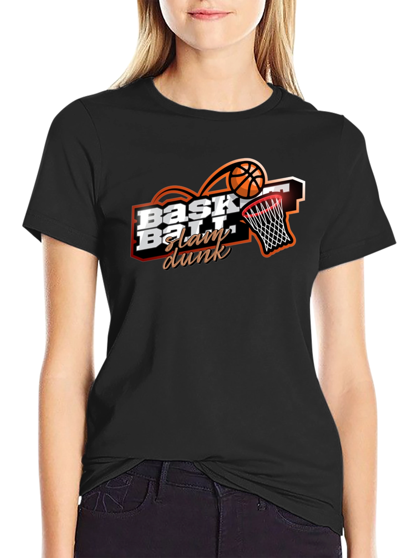 Basketball Slam Dunk Graphic Tee