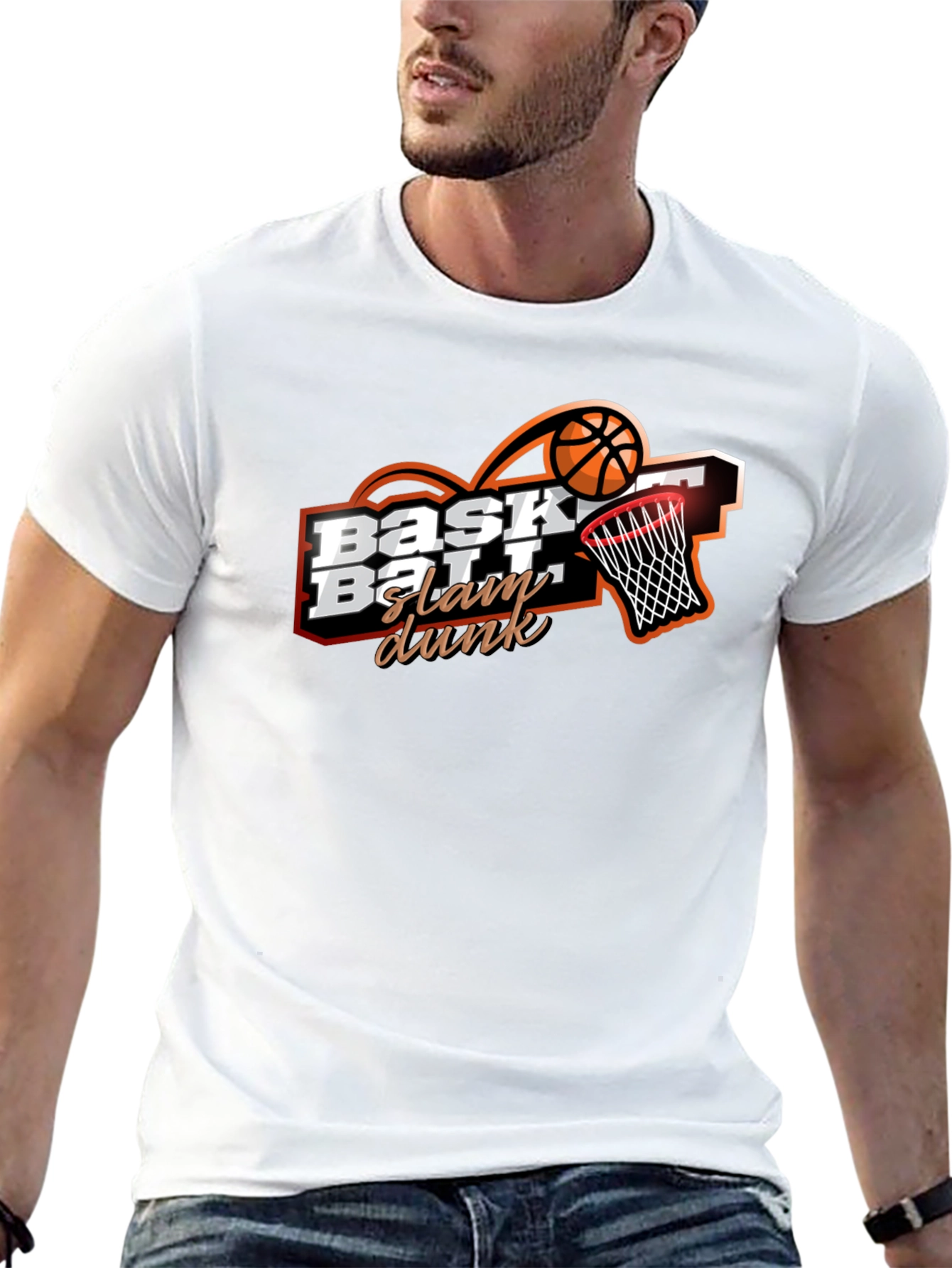 Basketball Slam Dunk Graphic Tee