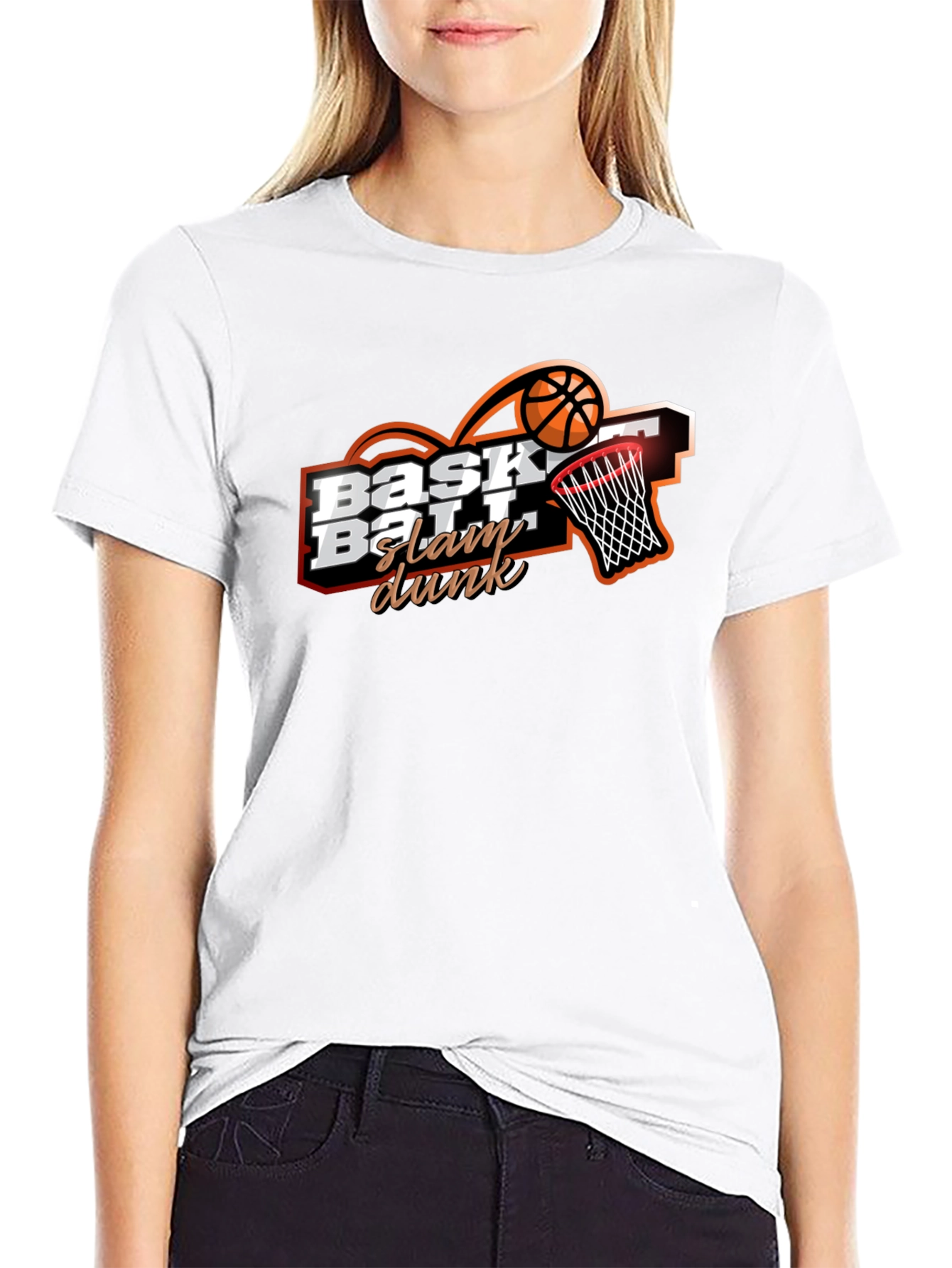 Basketball Slam Dunk Graphic Tee