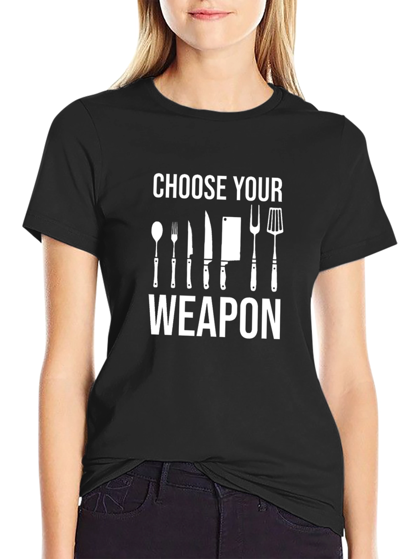 Choose Your Weapon T-Shirt - Culinary Design