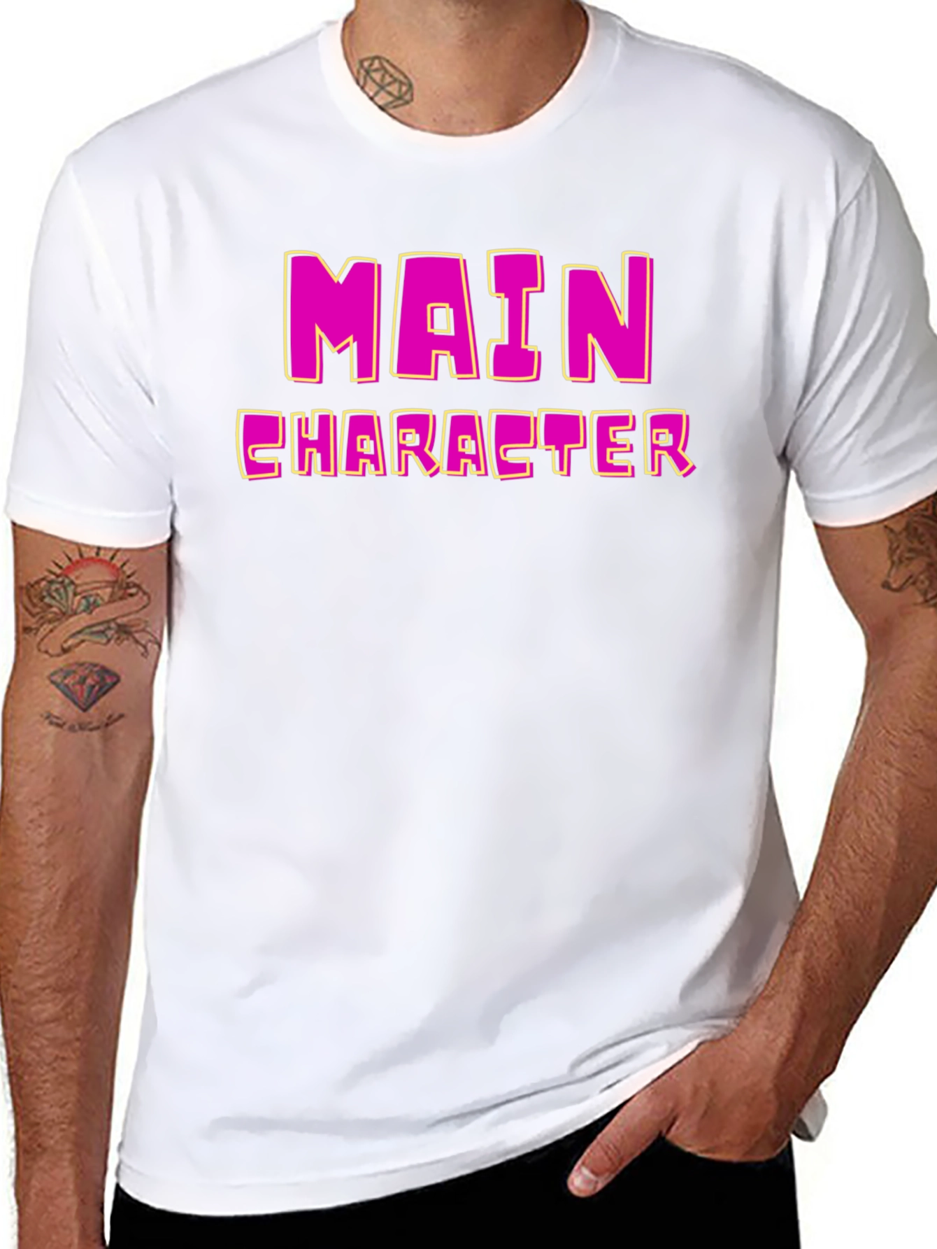Main Character Graphic Tee - Black