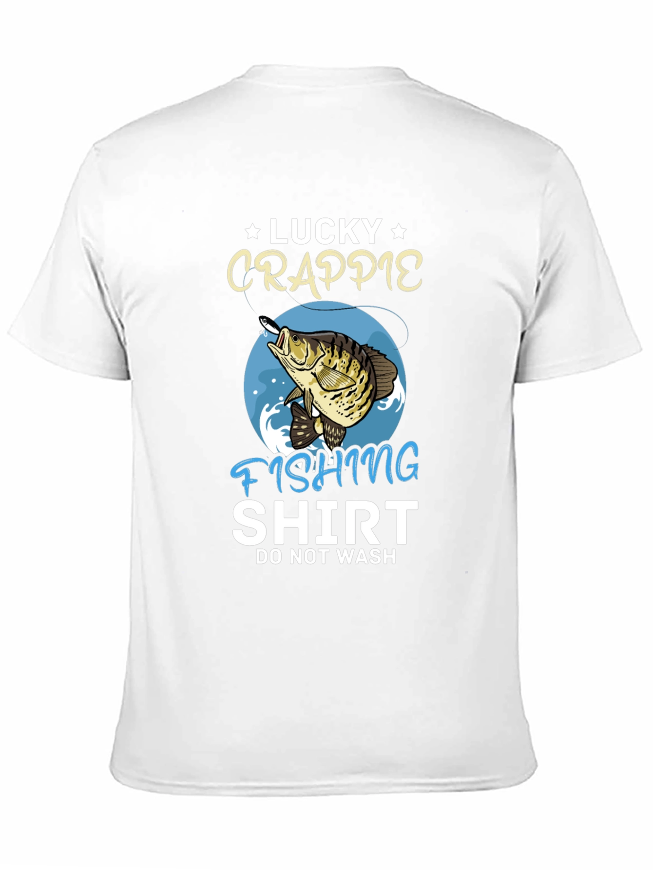 Lucky Crappie Fishing Shirt - Novelty Graphic Tee