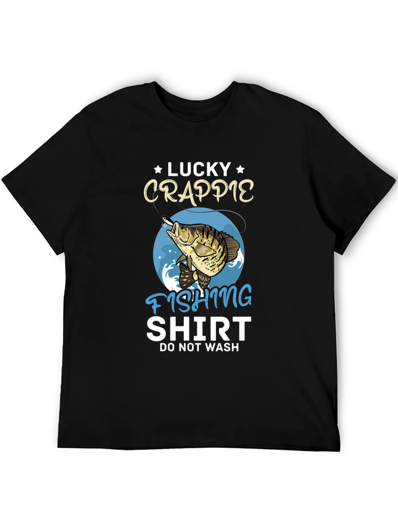 Lucky Crappie Fishing Shirt - Novelty Graphic Tee