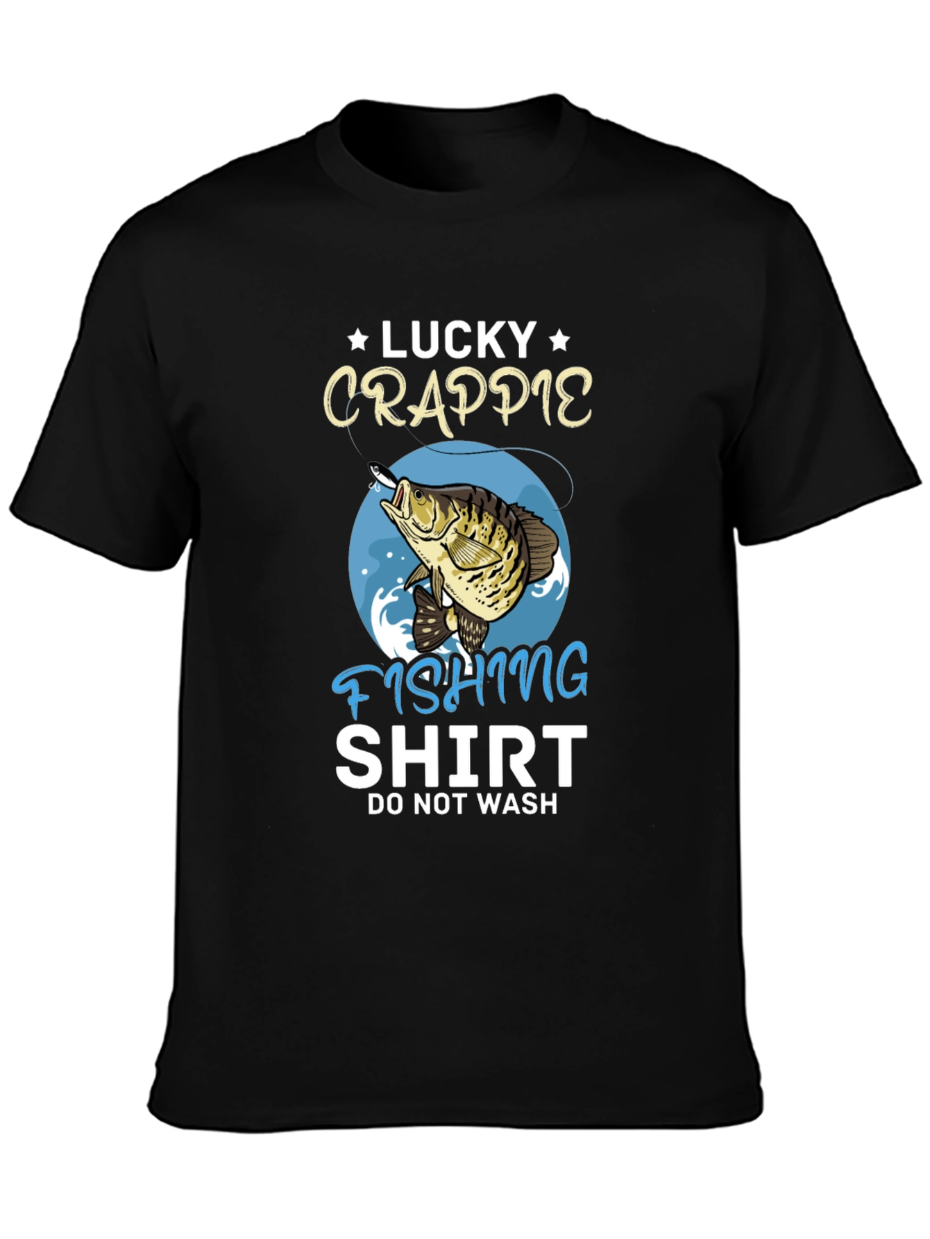 Lucky Crappie Fishing Shirt - Novelty Graphic Tee