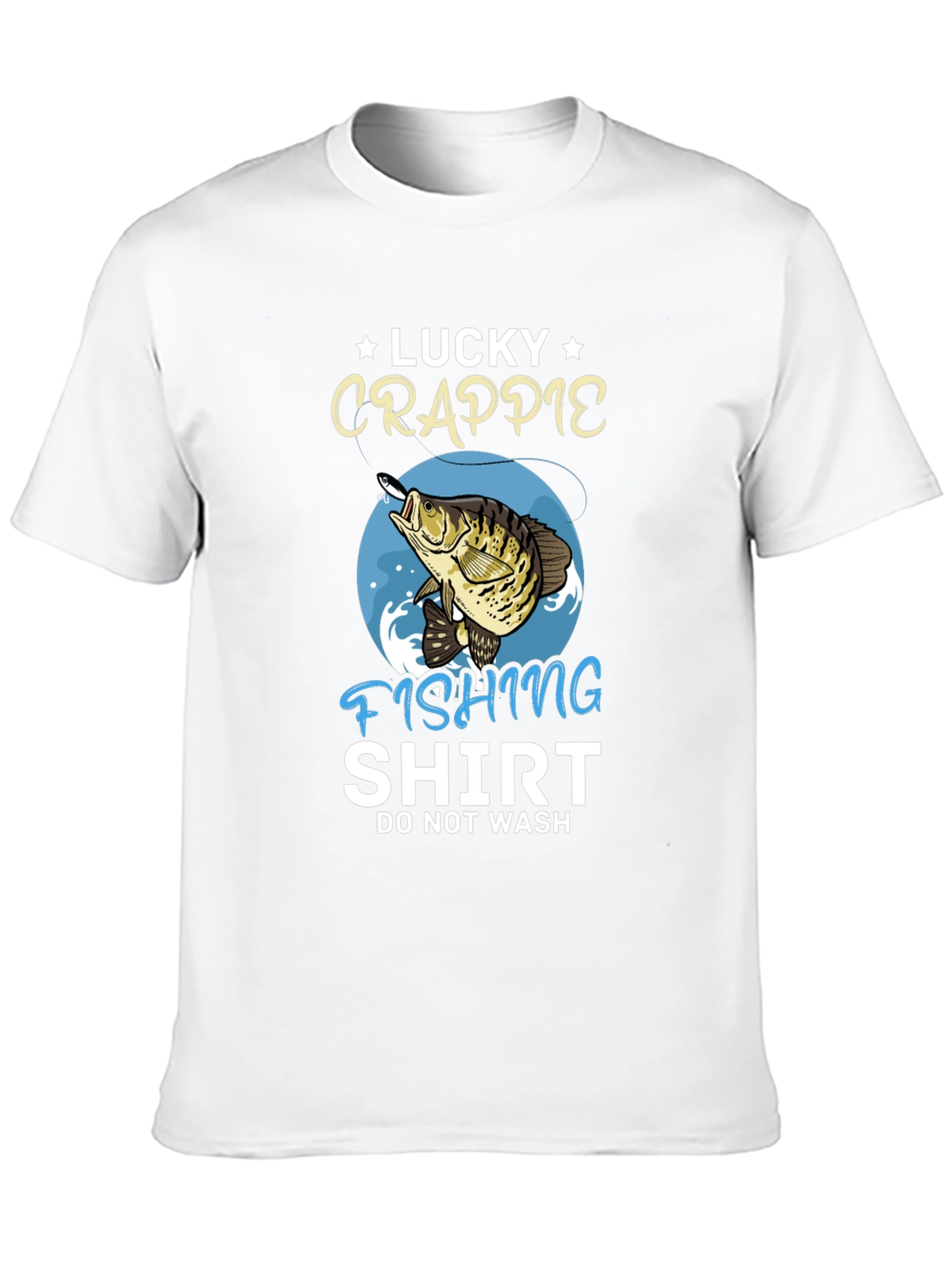 Lucky Crappie Fishing Shirt - Novelty Graphic Tee