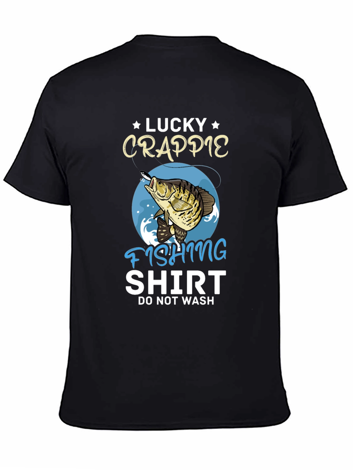 Lucky Crappie Fishing Shirt - Novelty Graphic Tee
