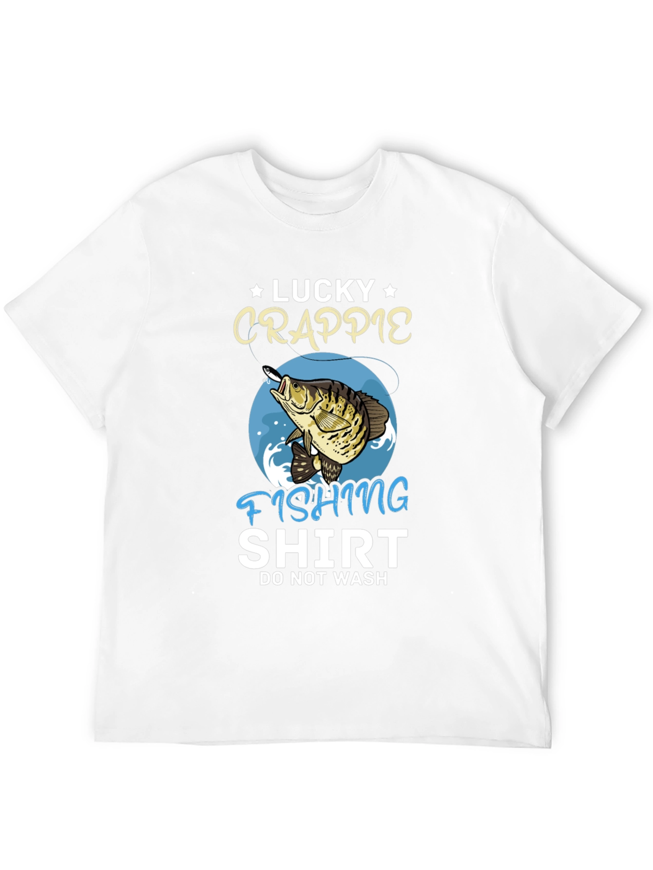 Lucky Crappie Fishing Shirt - Novelty Graphic Tee