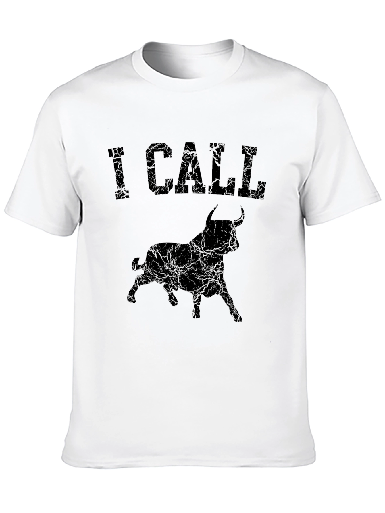 I Call Bull Graphic Tee - Distressed Style
