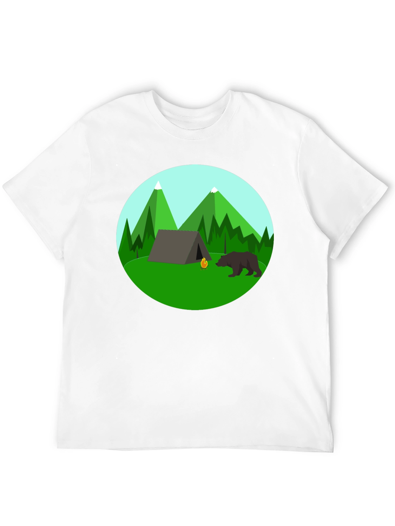 Camping Adventure Black T-Shirt
