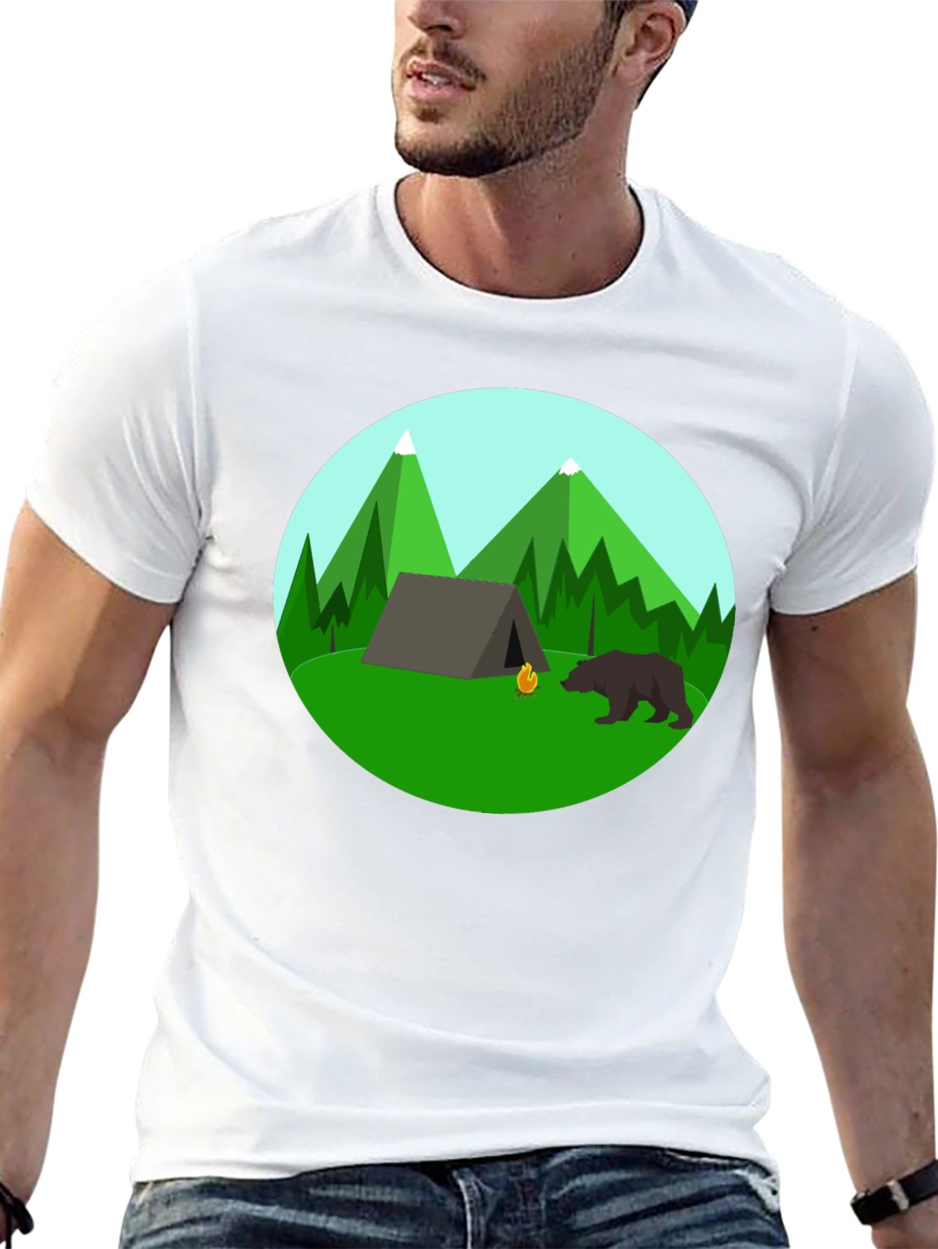 Camping Adventure Black T-Shirt