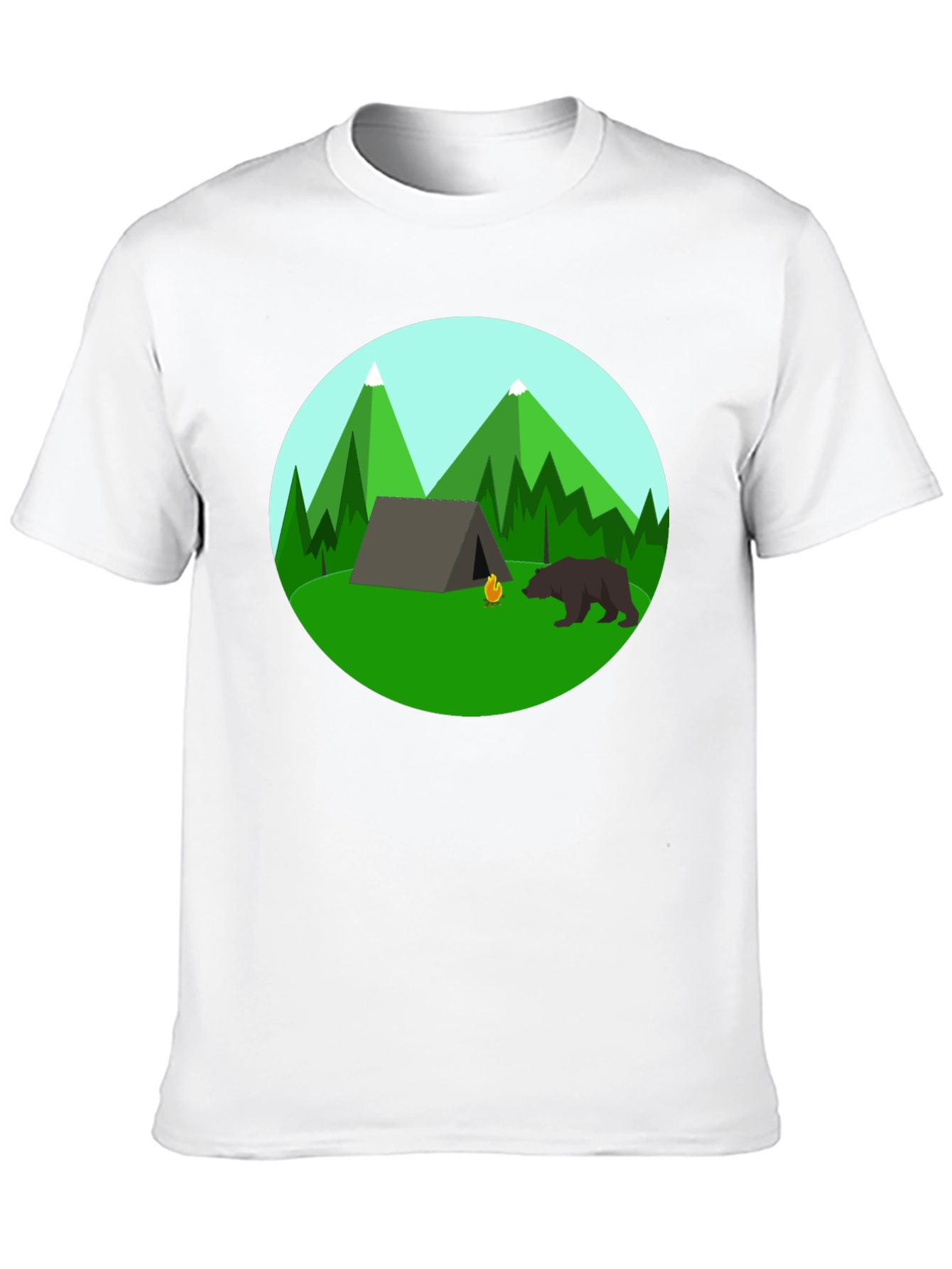 Camping Adventure Black T-Shirt