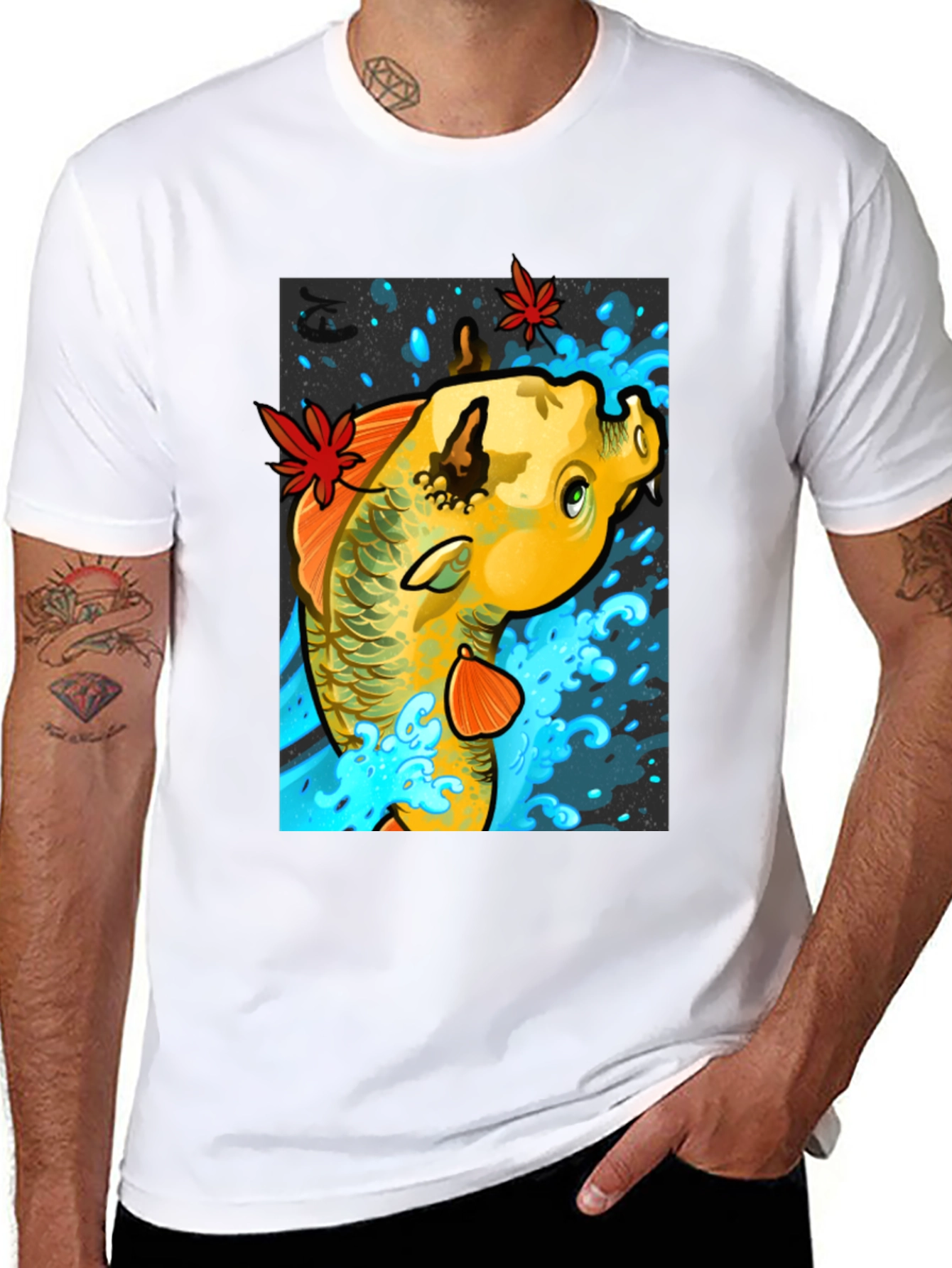 Koi Fish T-Shirt - Artistic Graphic Tee