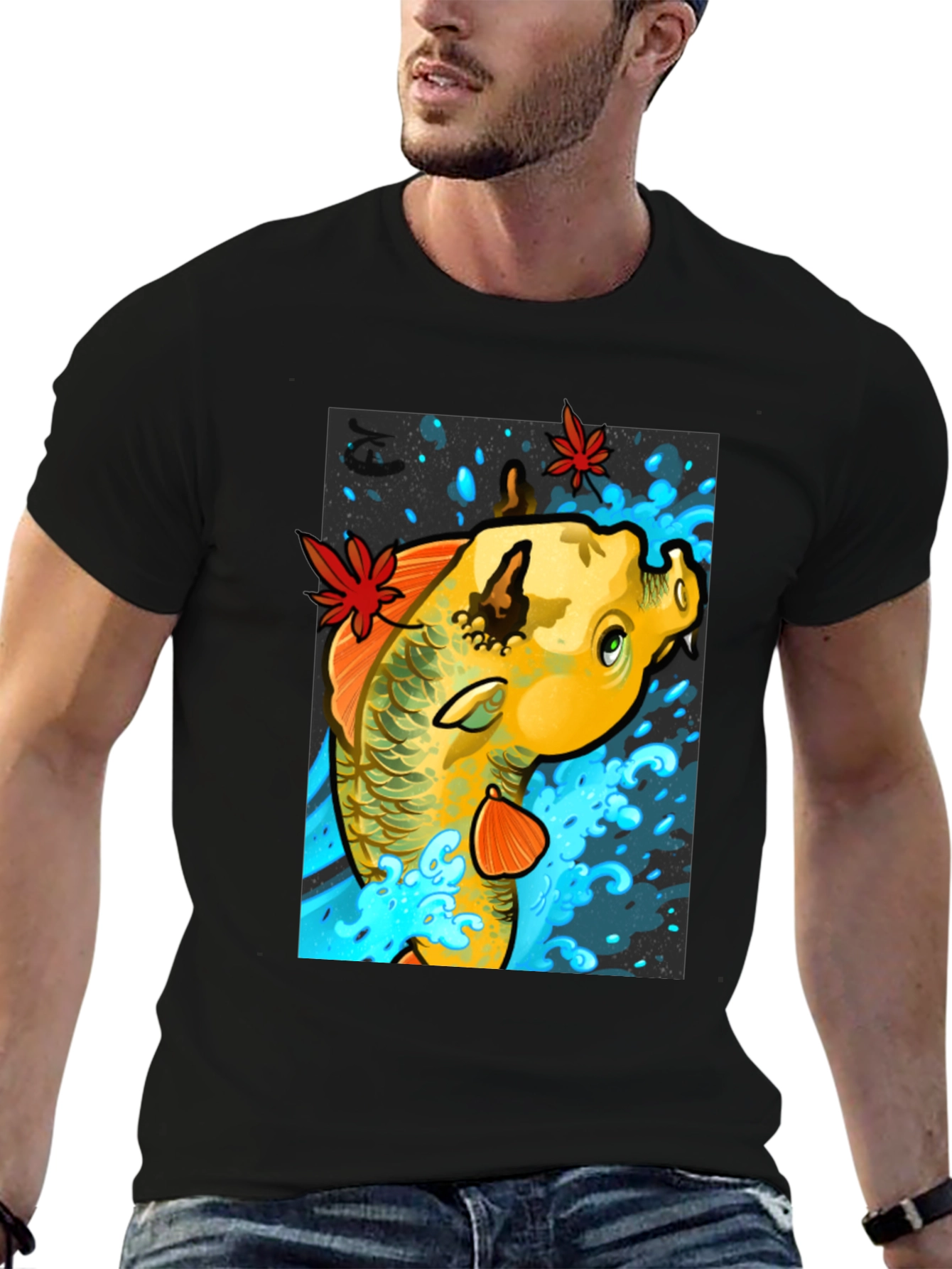 Koi Fish T-Shirt - Artistic Graphic Tee