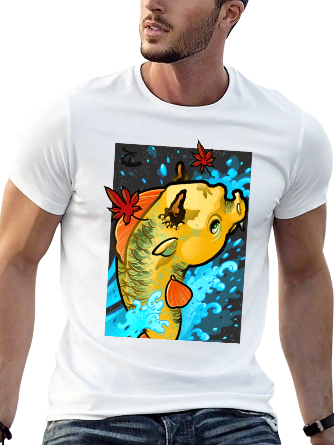 Koi Fish T-Shirt - Artistic Graphic Tee