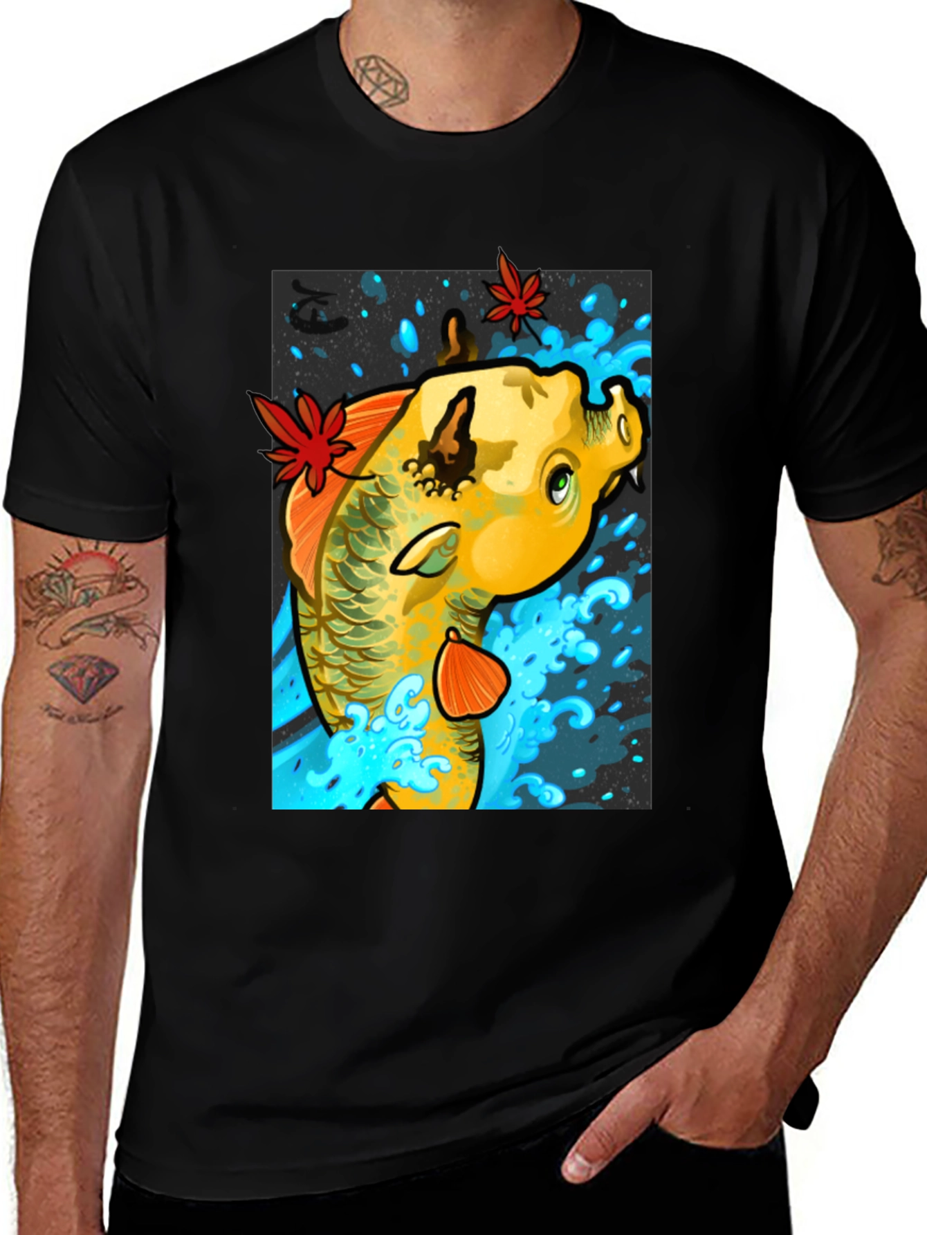 Koi Fish T-Shirt - Artistic Graphic Tee