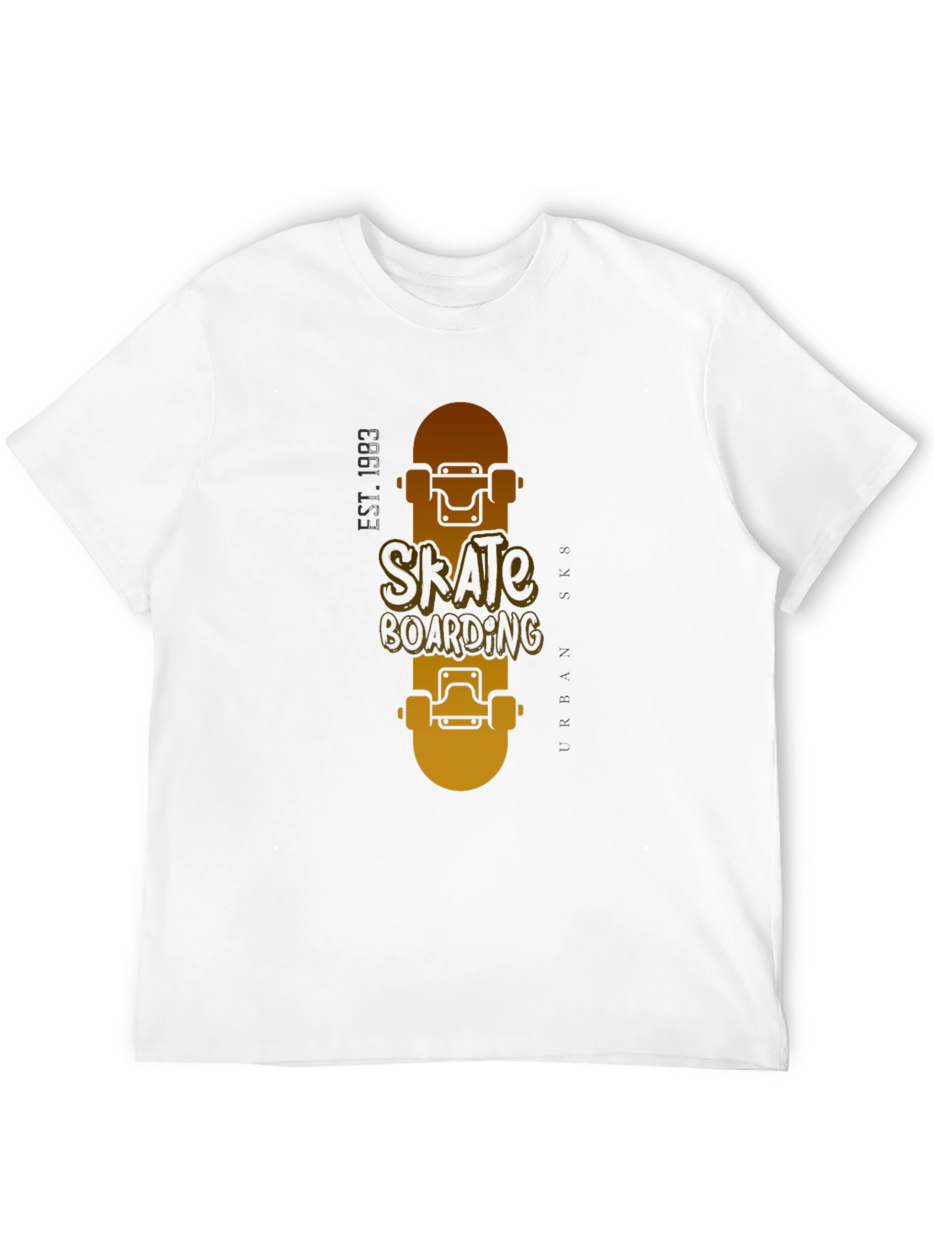 Skateboarding Graphic Tee - Black Urban Style