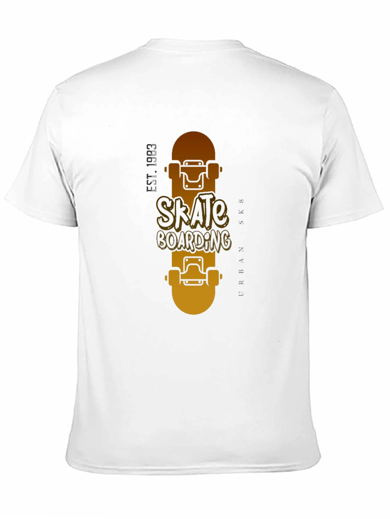 Skateboarding Graphic Tee - Black Urban Style