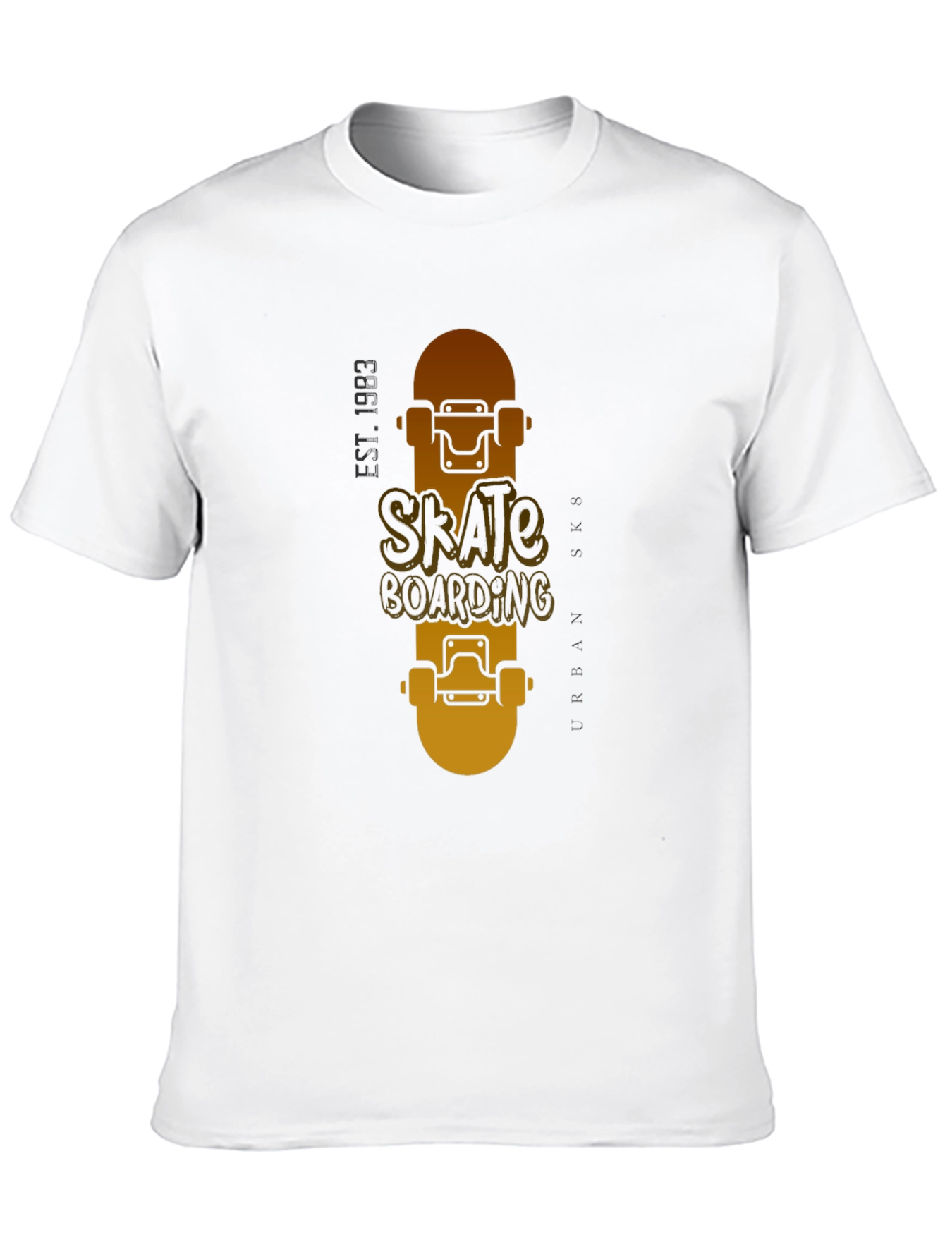 Skateboarding Graphic Tee - Black Urban Style