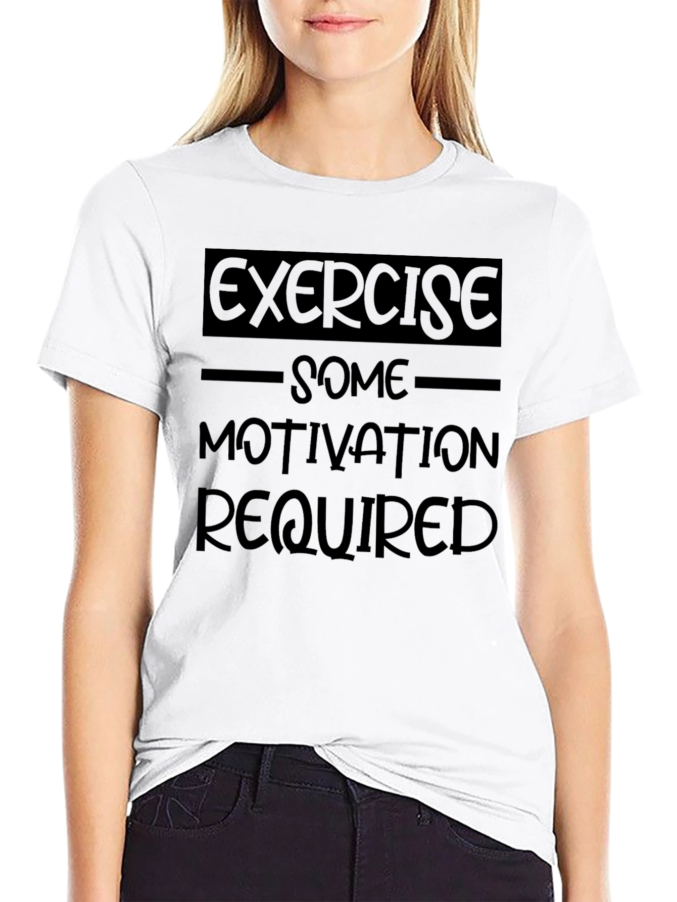 Exercise Motivation Required Black T-Shirt