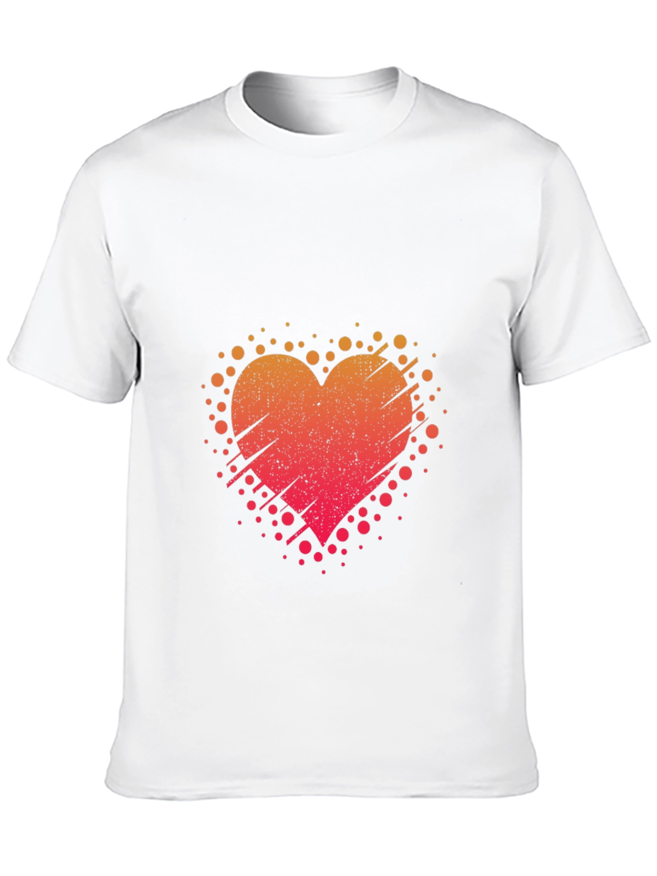Heart Burst Black Tee - Artistic Graphic