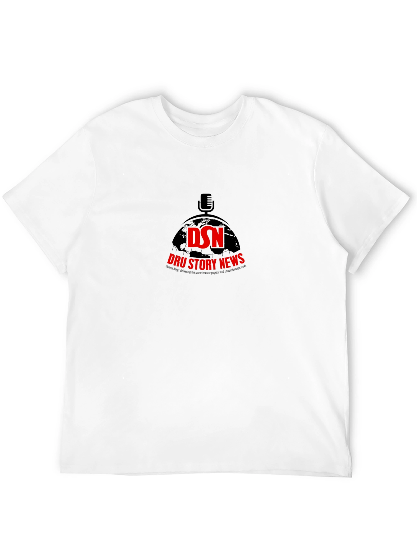 DSN Dru Story News Black T-Shirt