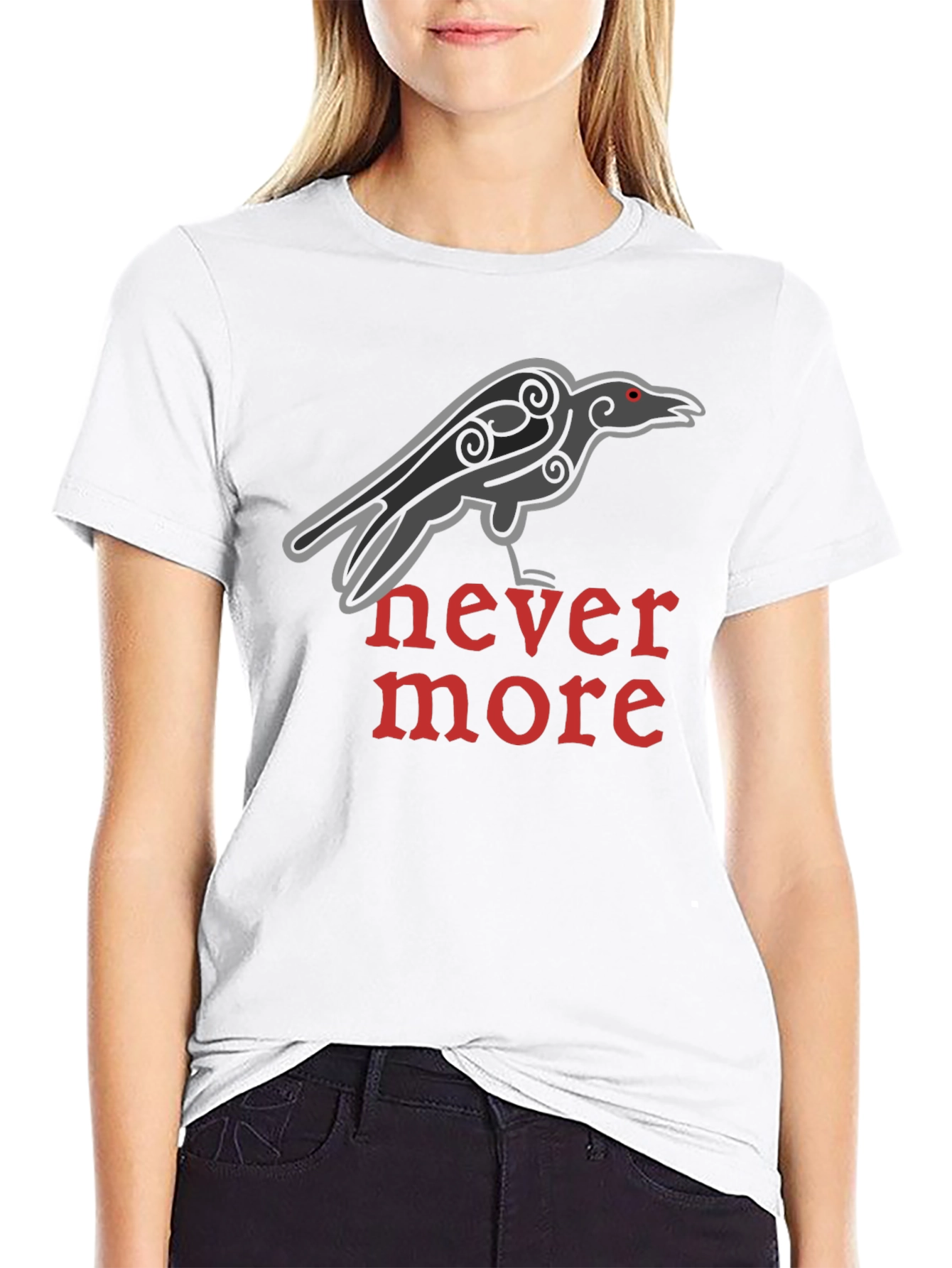 Raven Nevermore T-Shirt - Classic Gothic Design
