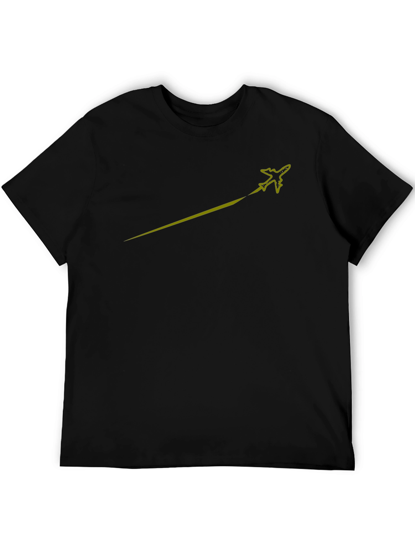 Airplane Graphic Tee - Black Cotton Comfort