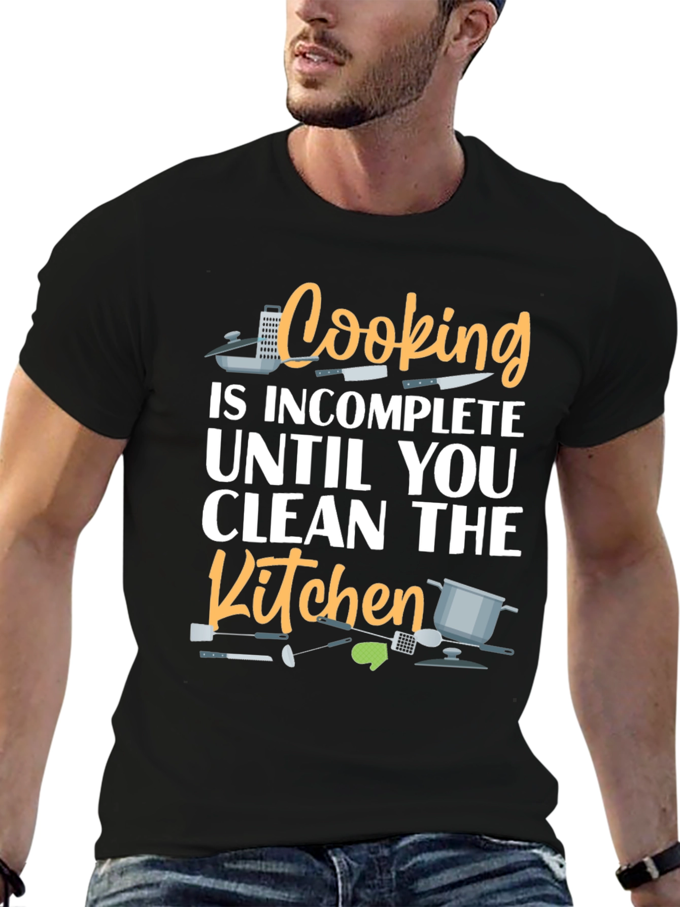 Funny Cooking T-Shirt - Clean the Kitchen
