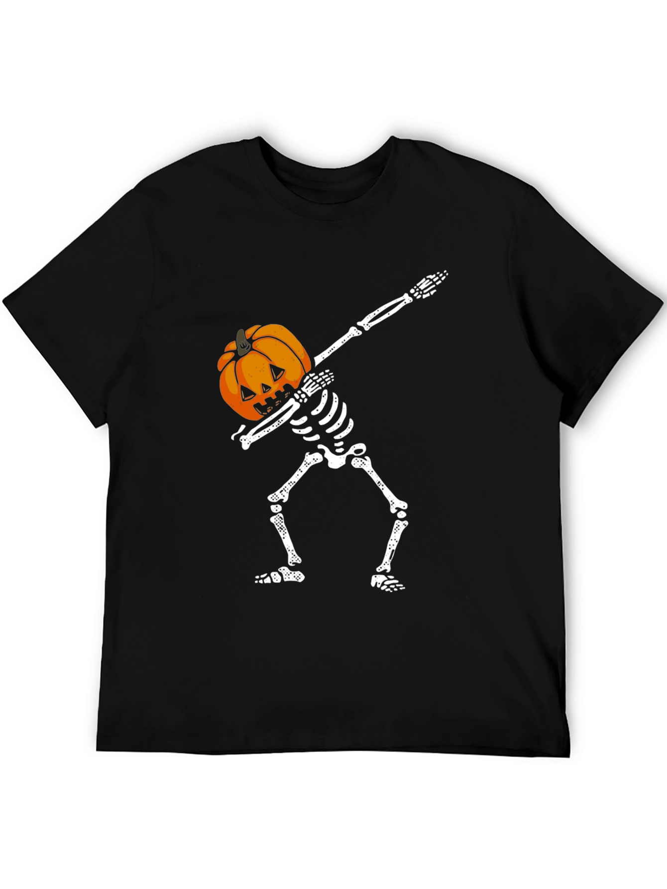 Skeleton Pumpkin Head Dab T-Shirt