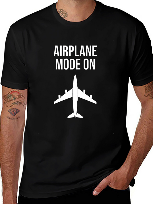 Airplane Mode On Graphic Tee - Black
