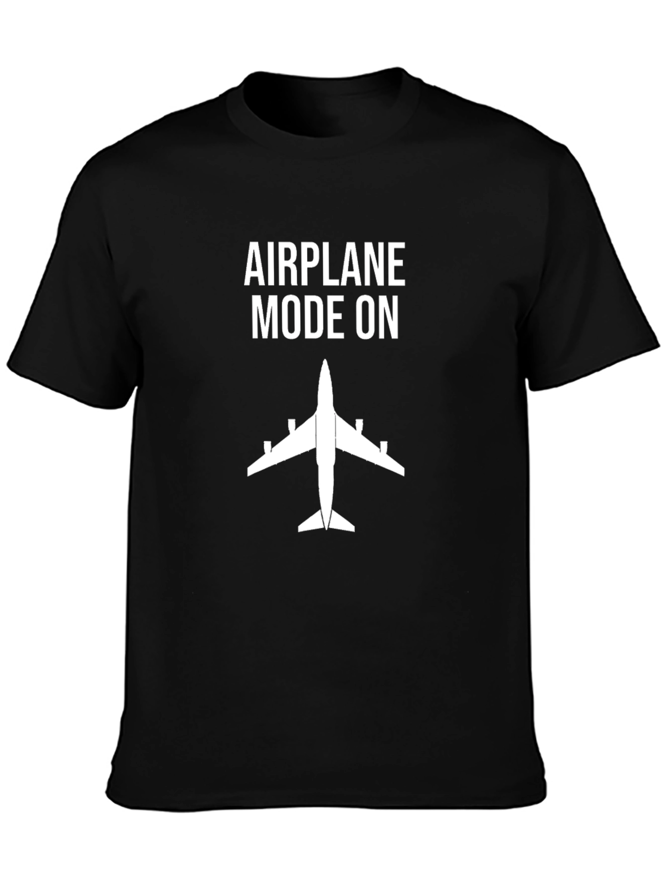 Airplane Mode On Graphic Tee - Black