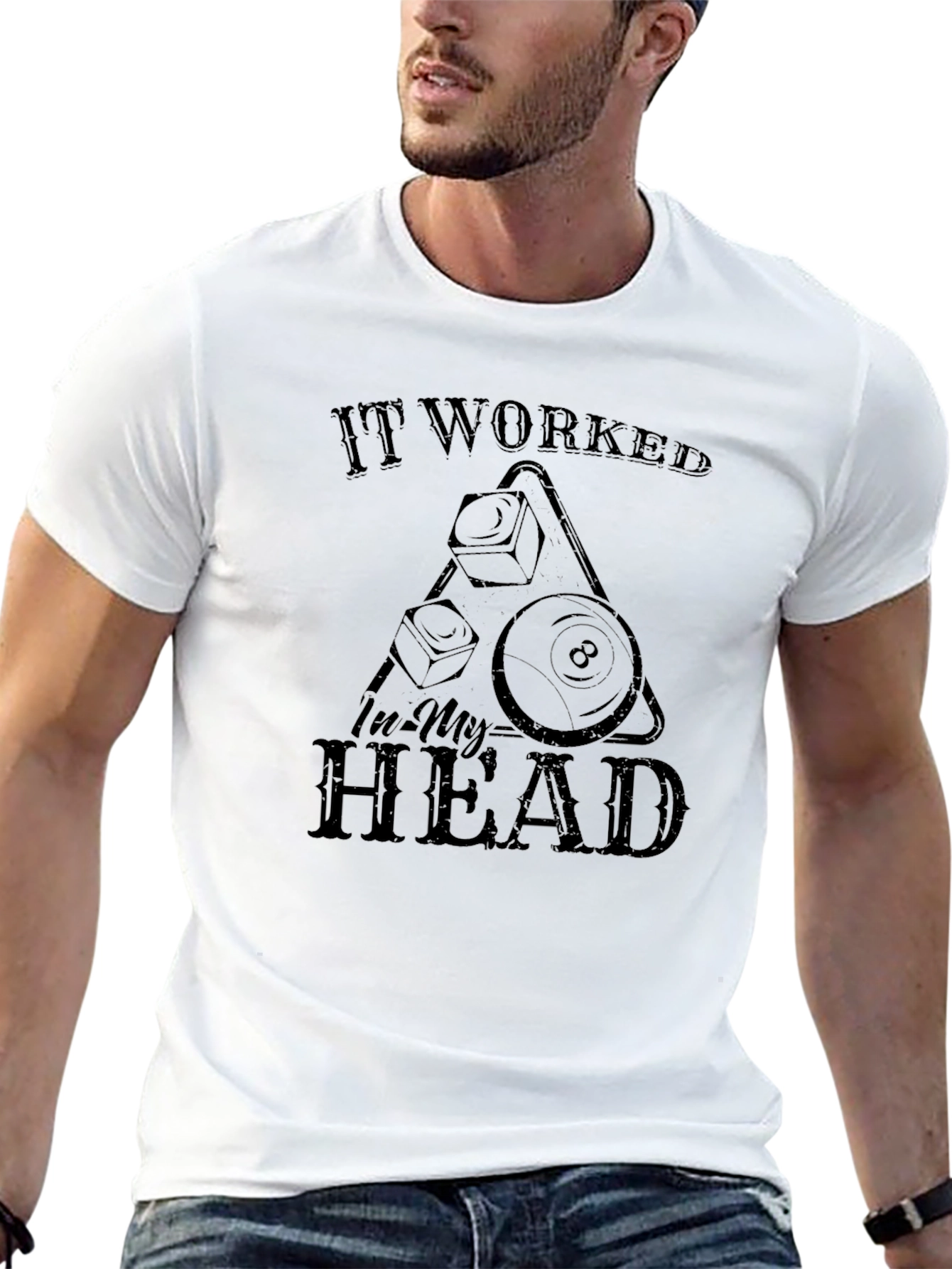 It Worked In My Head Billiards Graphic T-Shirt
