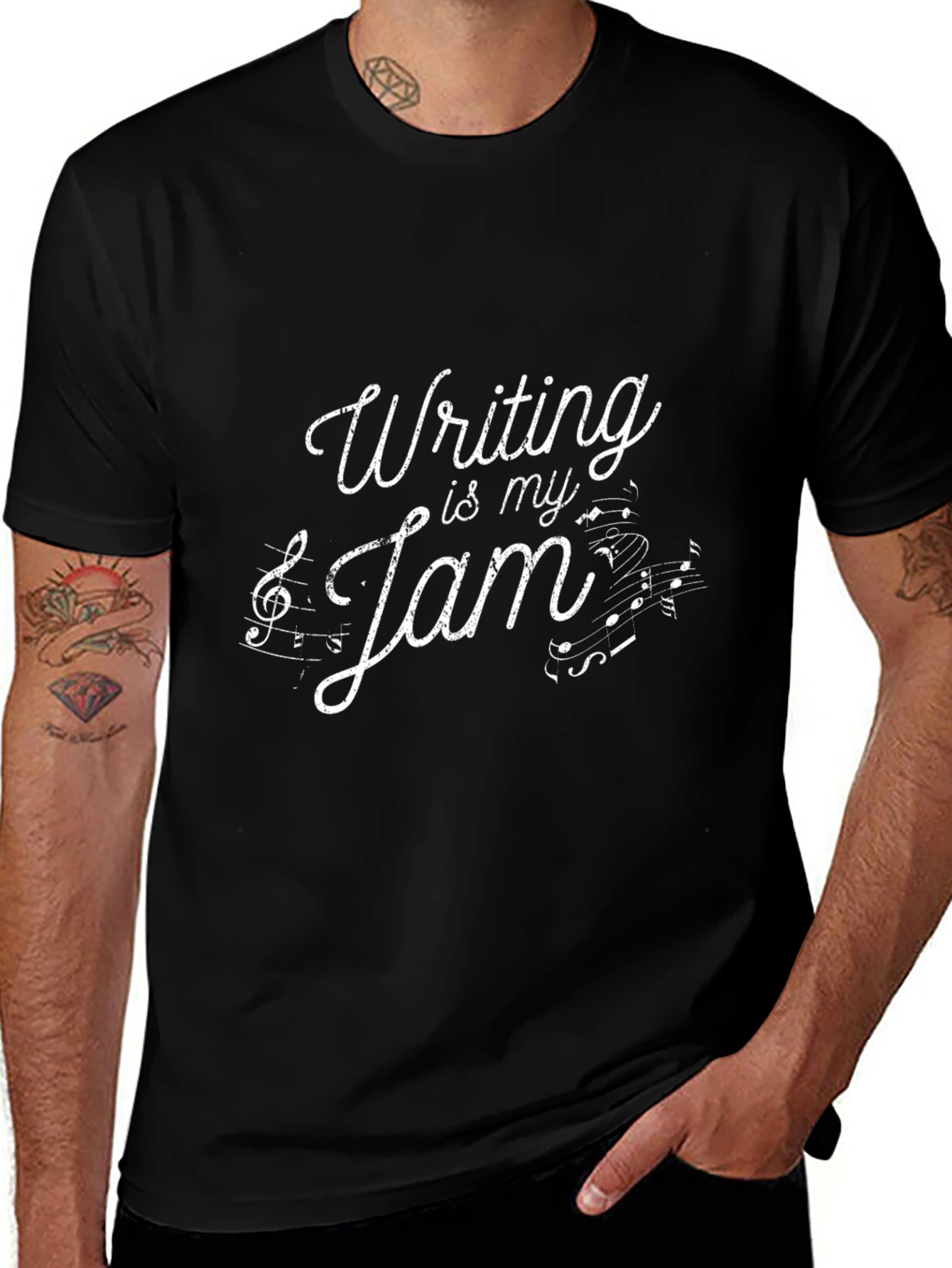 Writing is My Jam Graphic Tee - Black T-Shirt