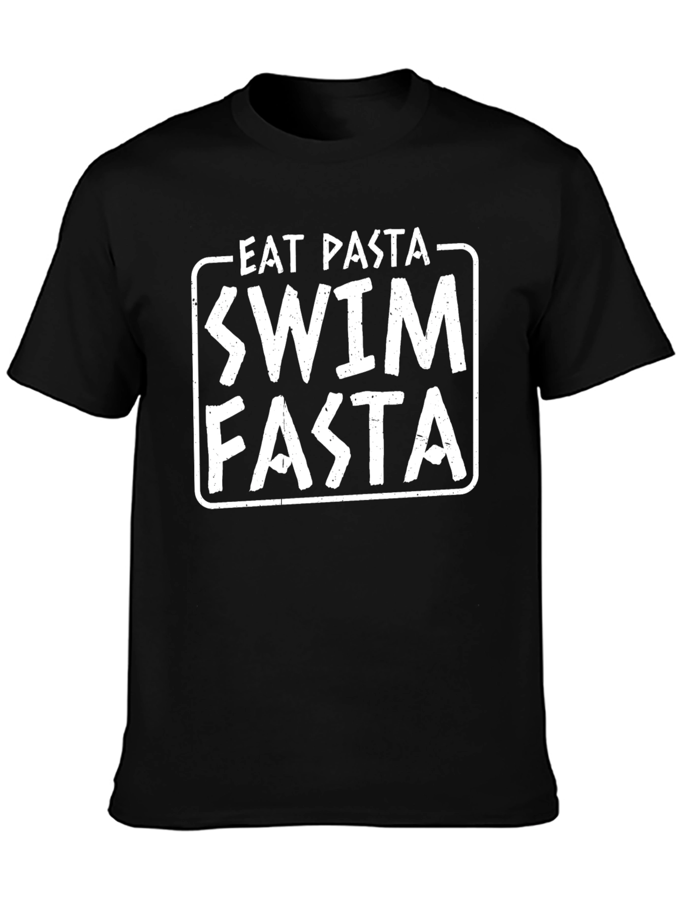 Eat Pasta Swim Fasta Mens Black T-Shirt