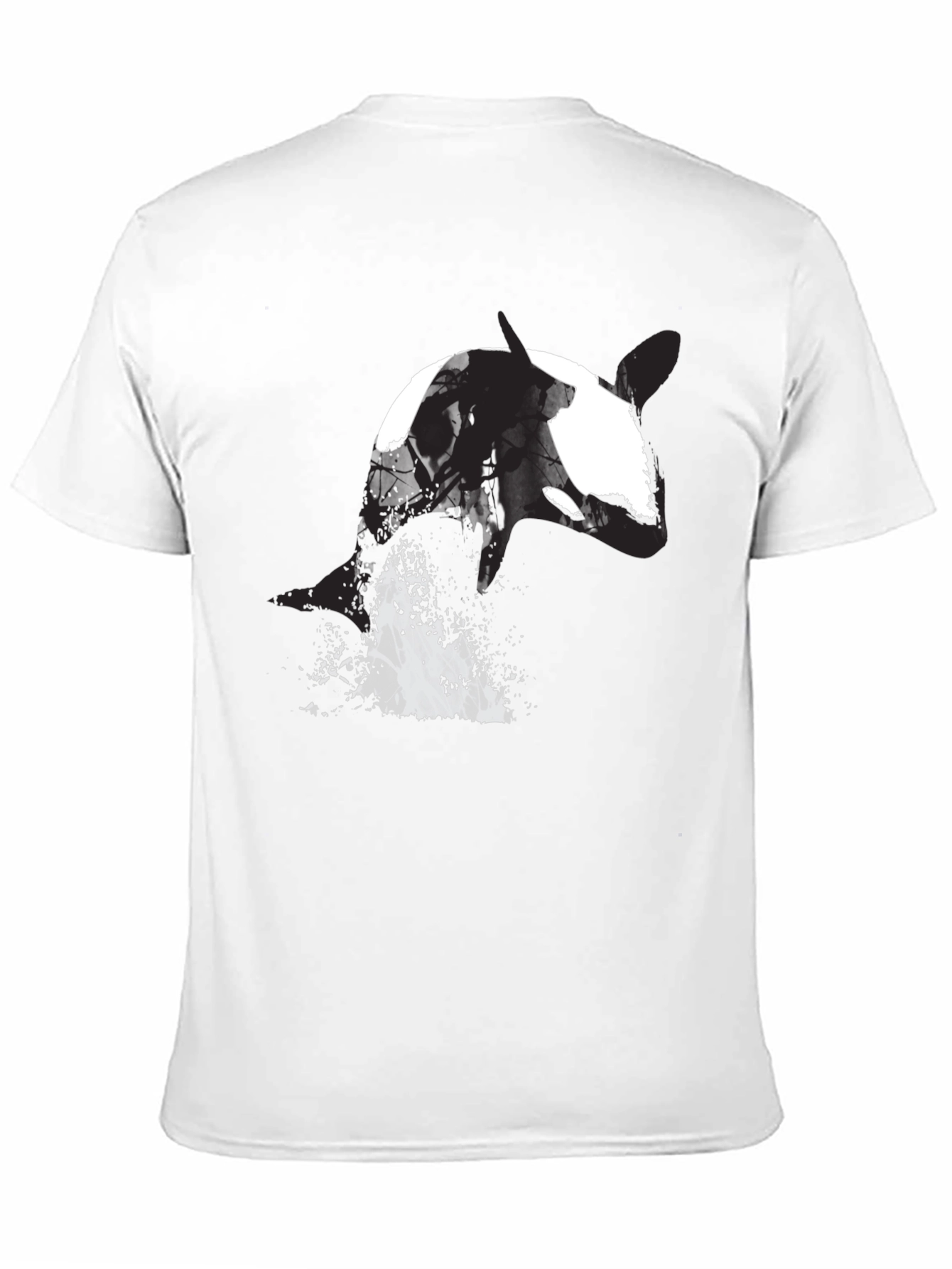 Orca Whale Graphic Tee - Black Cotton T-Shirt