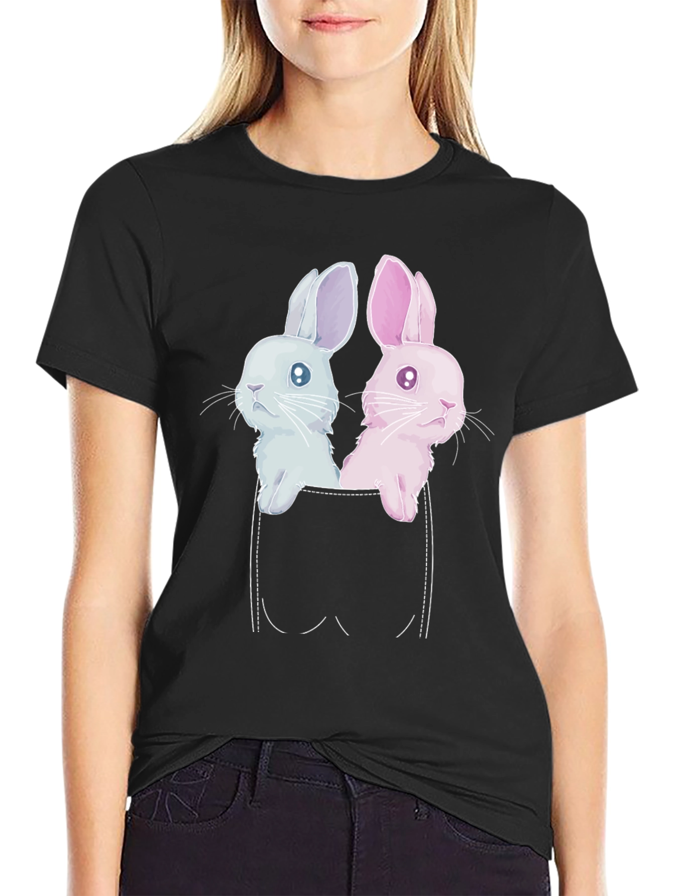Cute Pocket Bunny T-Shirt
