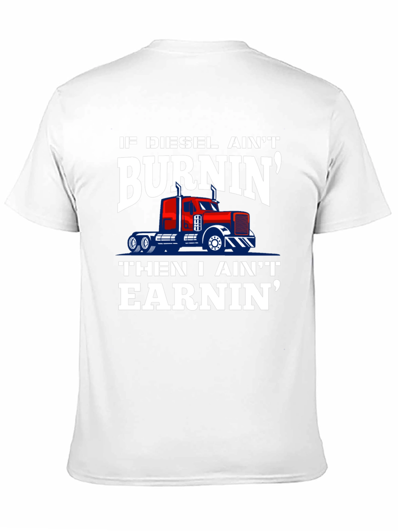 Diesel Burnin Trucker Tee - Black Graphic T-Shirt