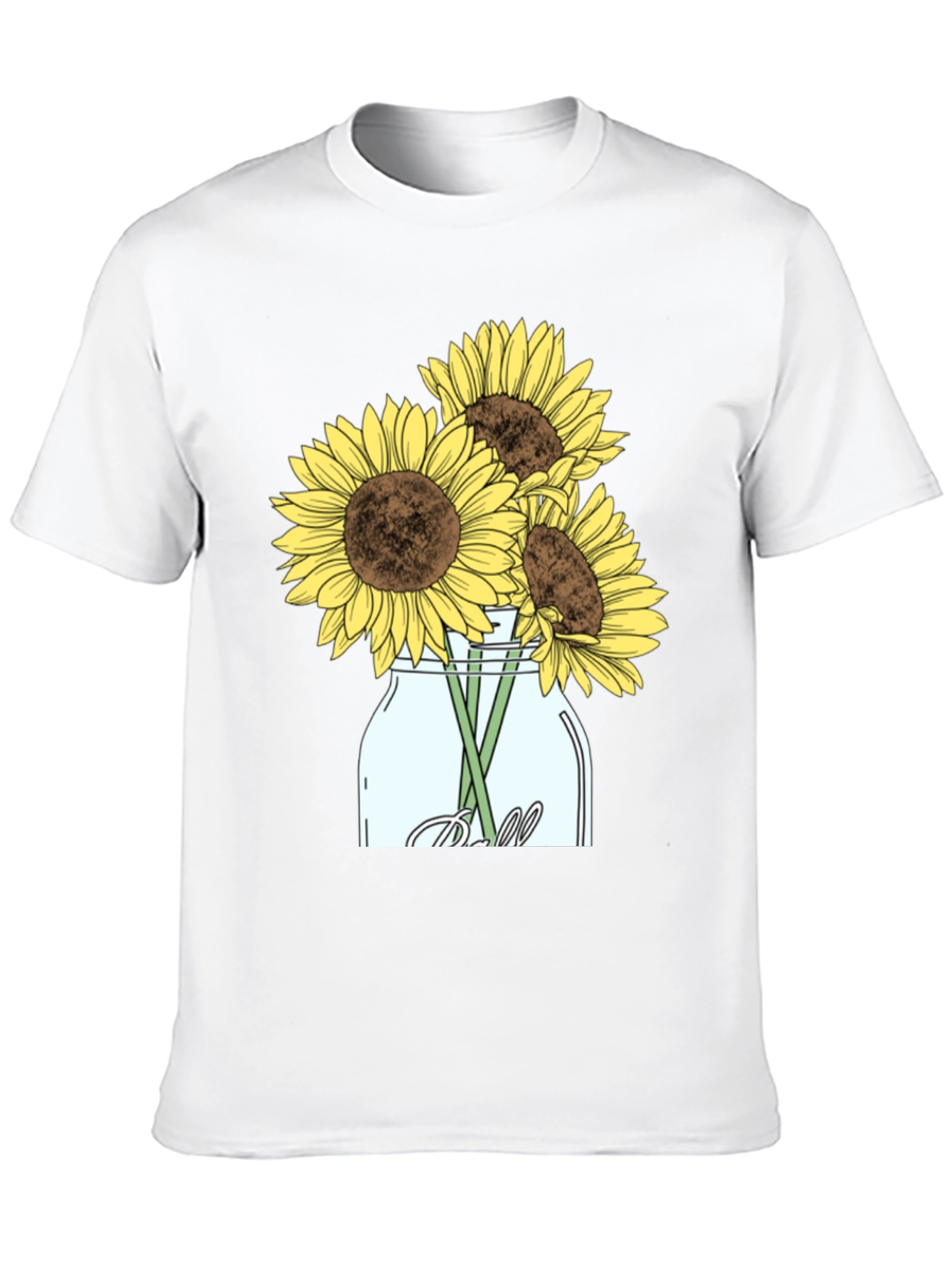 Sunflower Mason Jar Graphic Tee - Black