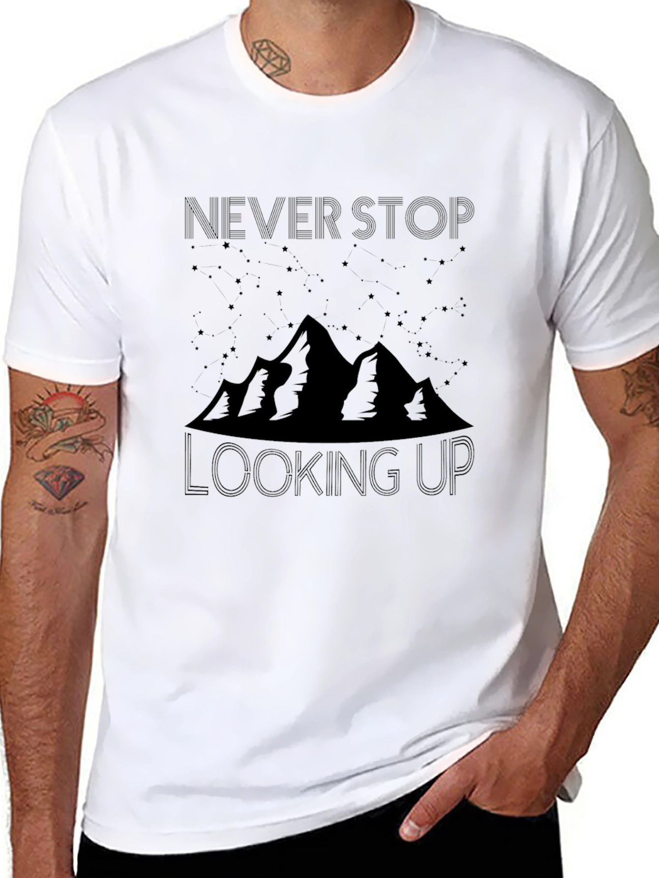 Never Stop Looking Up Graphic Tee