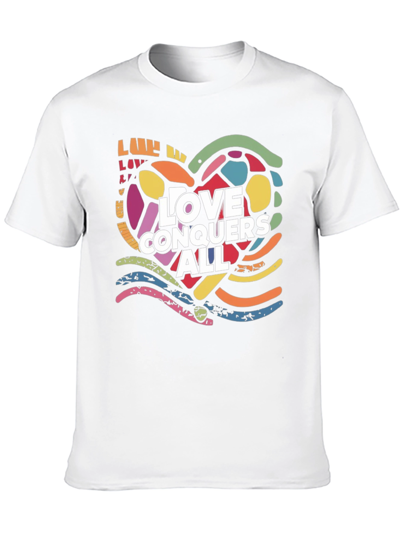 Love Conquers All Graphic Tee - Black Casual T-Shirt
