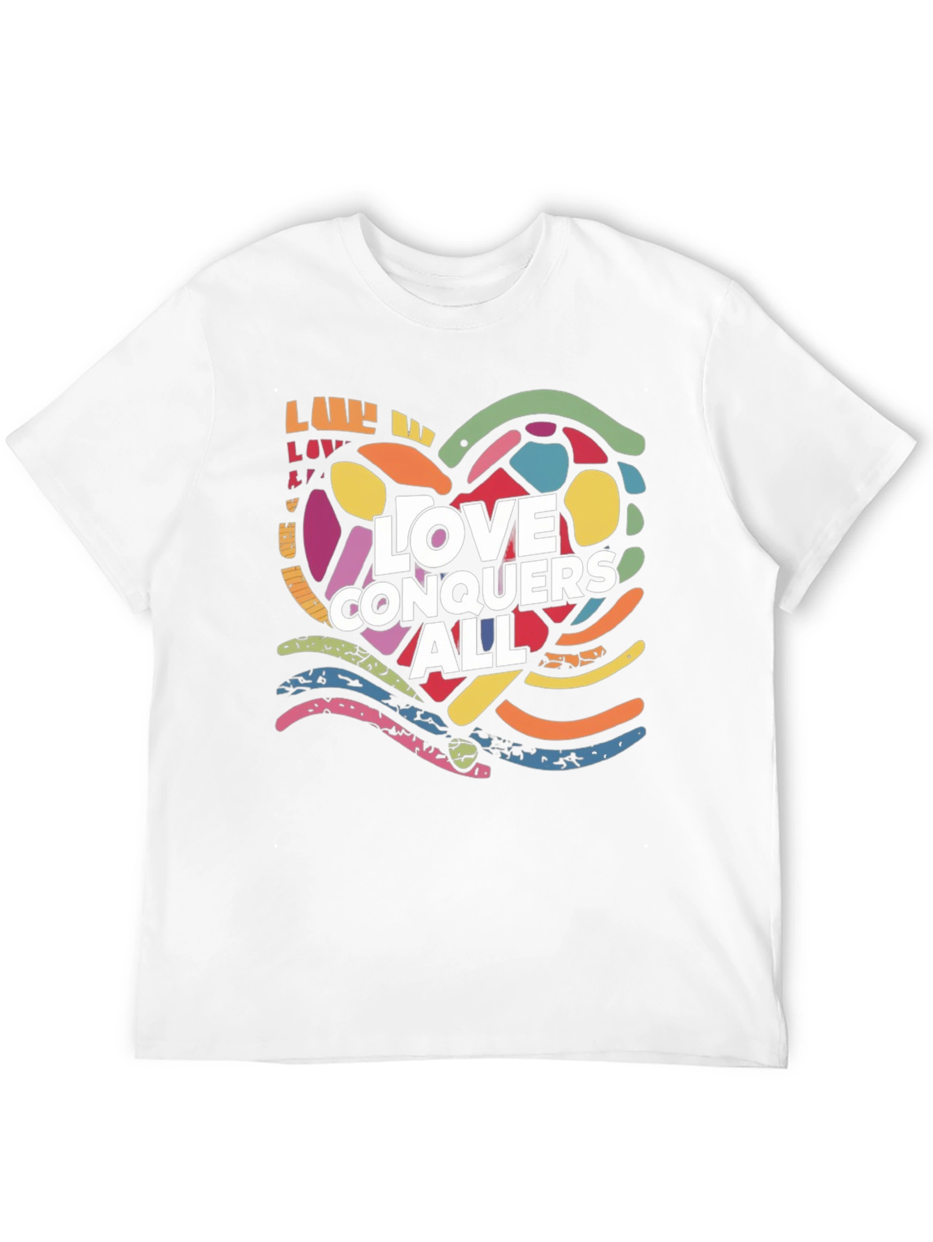 Love Conquers All Graphic Tee - Black Casual T-Shirt