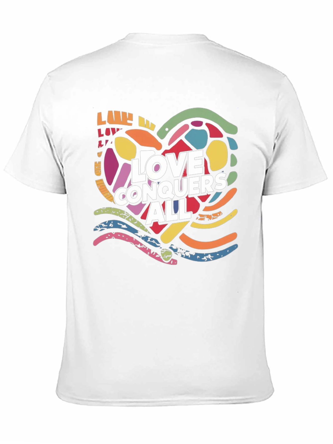 Love Conquers All Graphic Tee - Black Casual T-Shirt