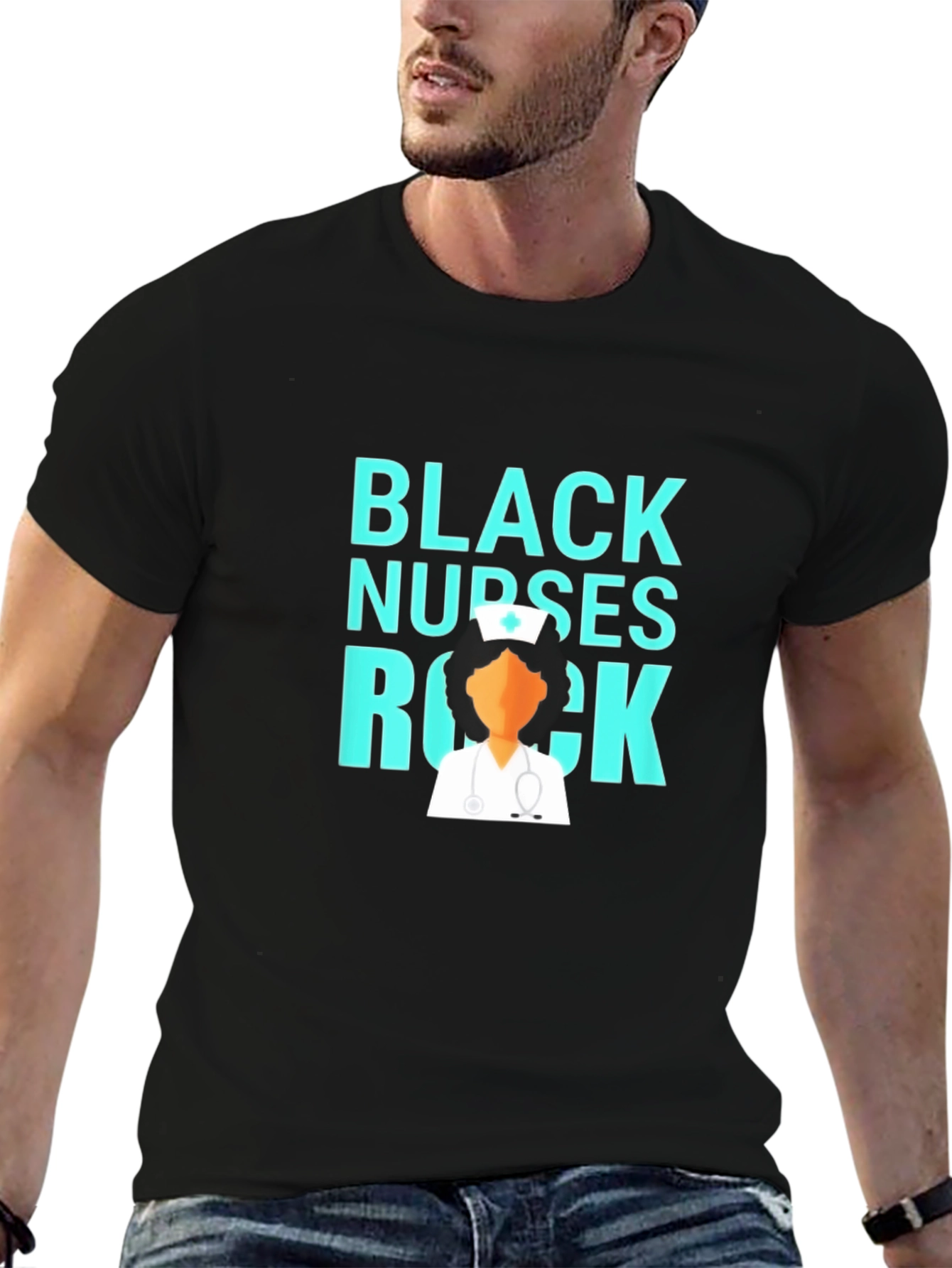 Black Nurses Rock T-Shirt - Stylish Graphic Tee