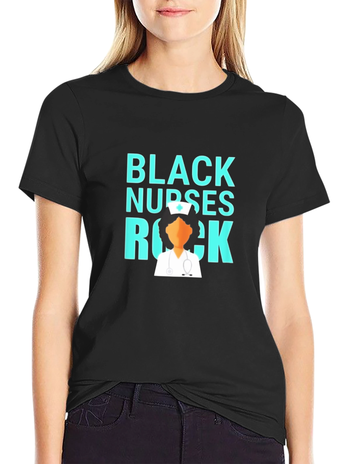 Black Nurses Rock T-Shirt - Stylish Graphic Tee