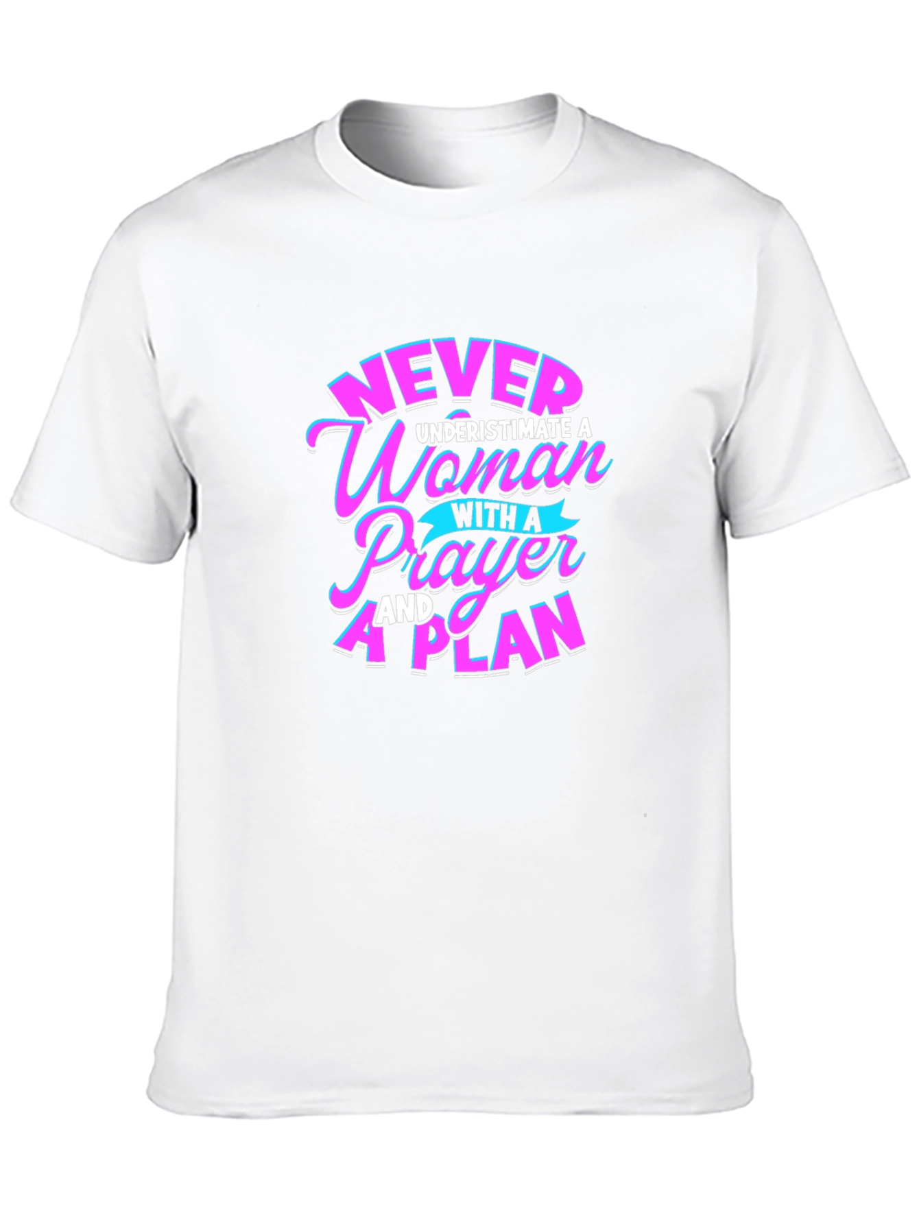 Woman with a Prayer & Plan Black Tee