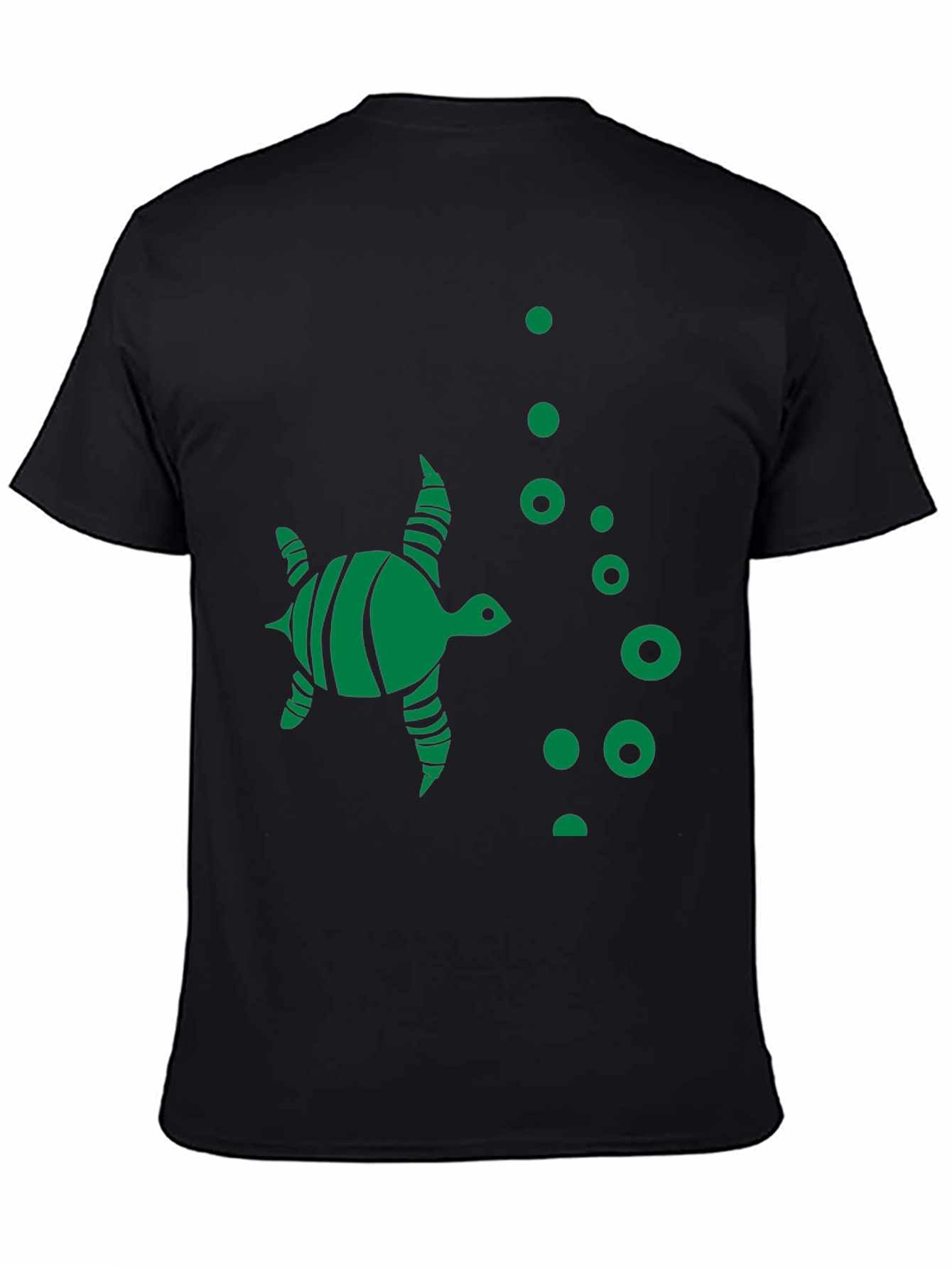 Turtle Graphic Tee - Black Crew Neck T-Shirt