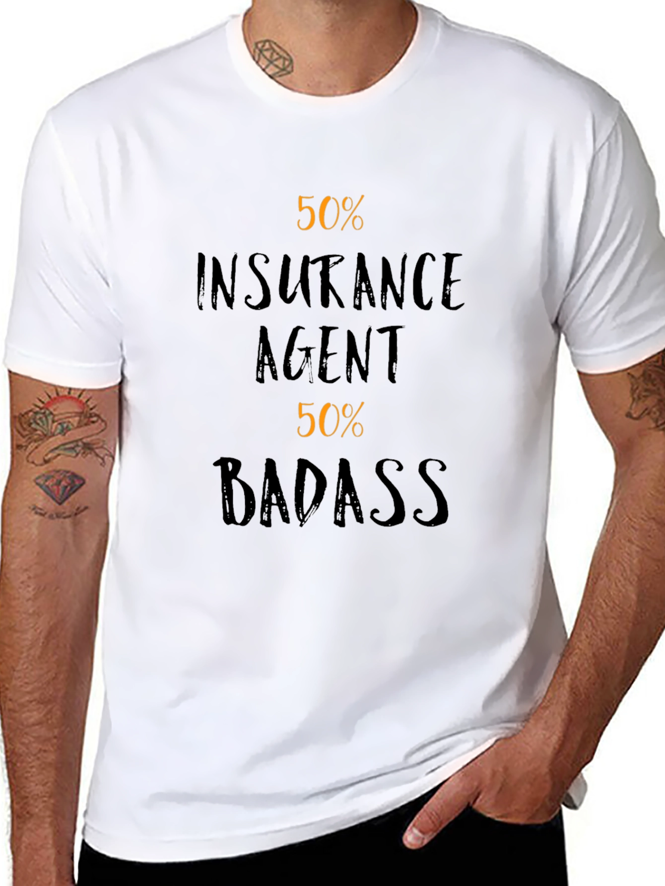 Insurance Agent Badass Funny Graphic T-Shirt