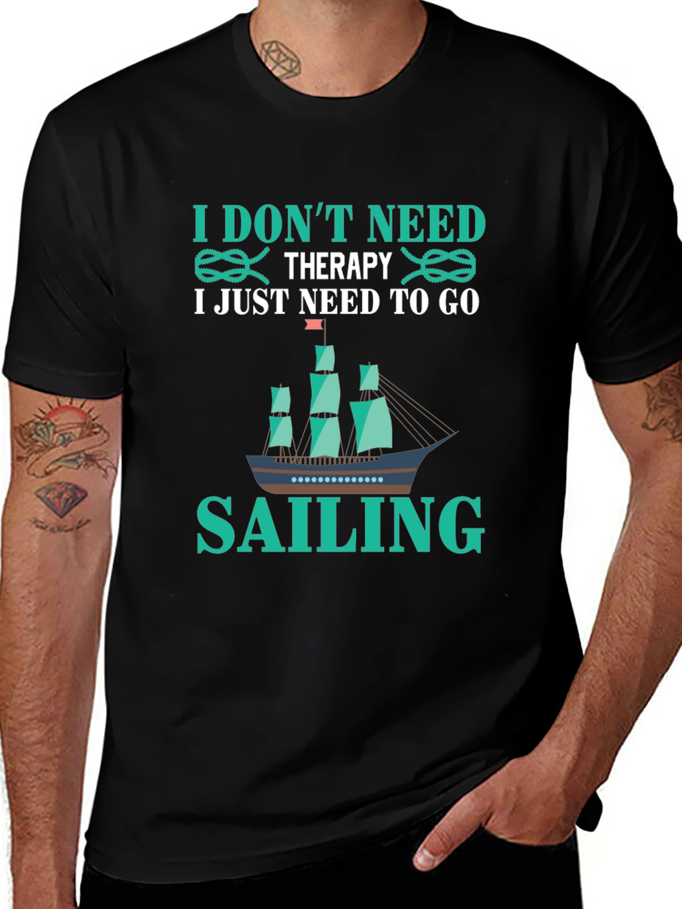 Sailing Therapy T-Shirt - Boating Adventure Tee