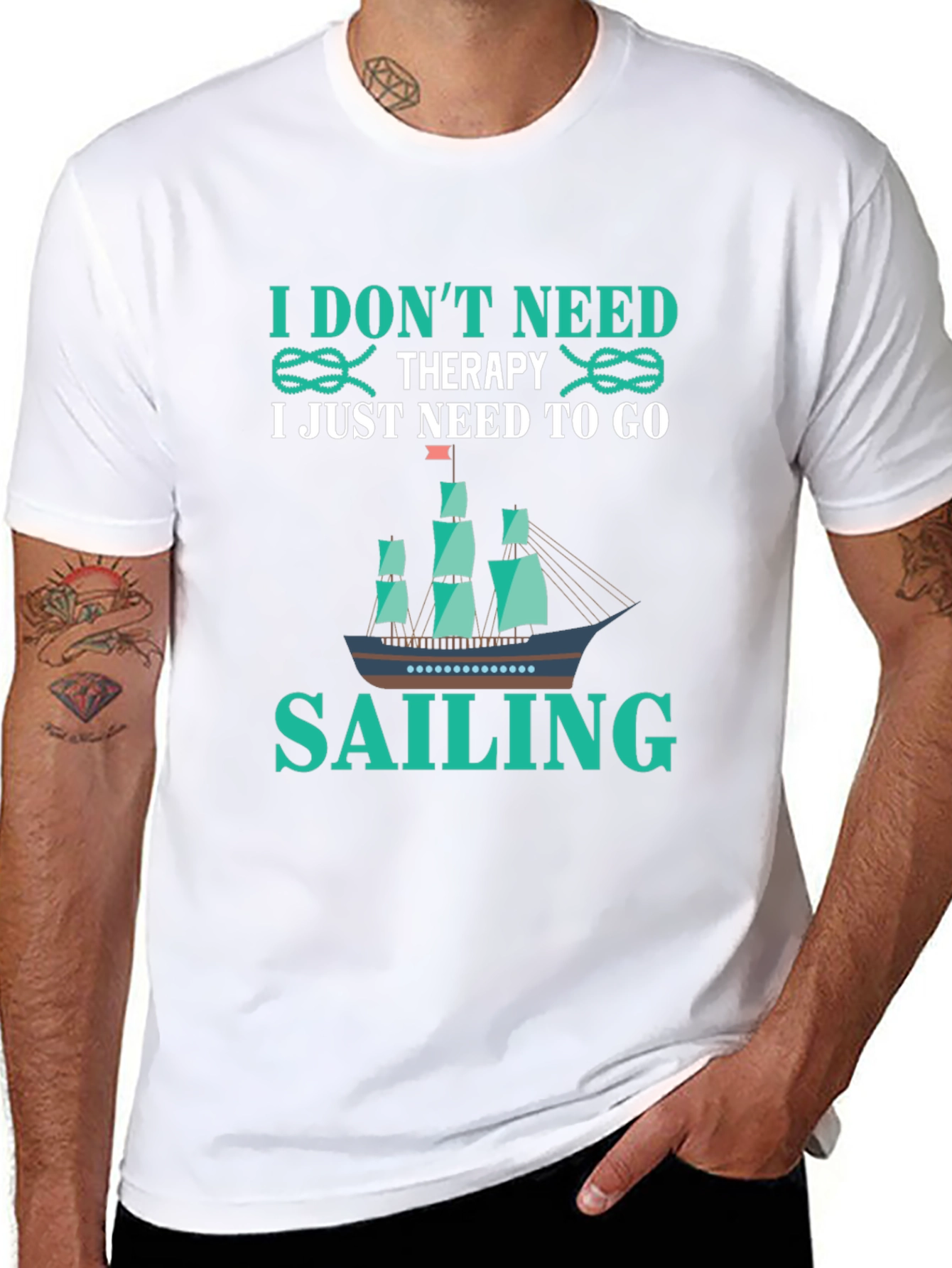 Sailing Therapy T-Shirt - Boating Adventure Tee