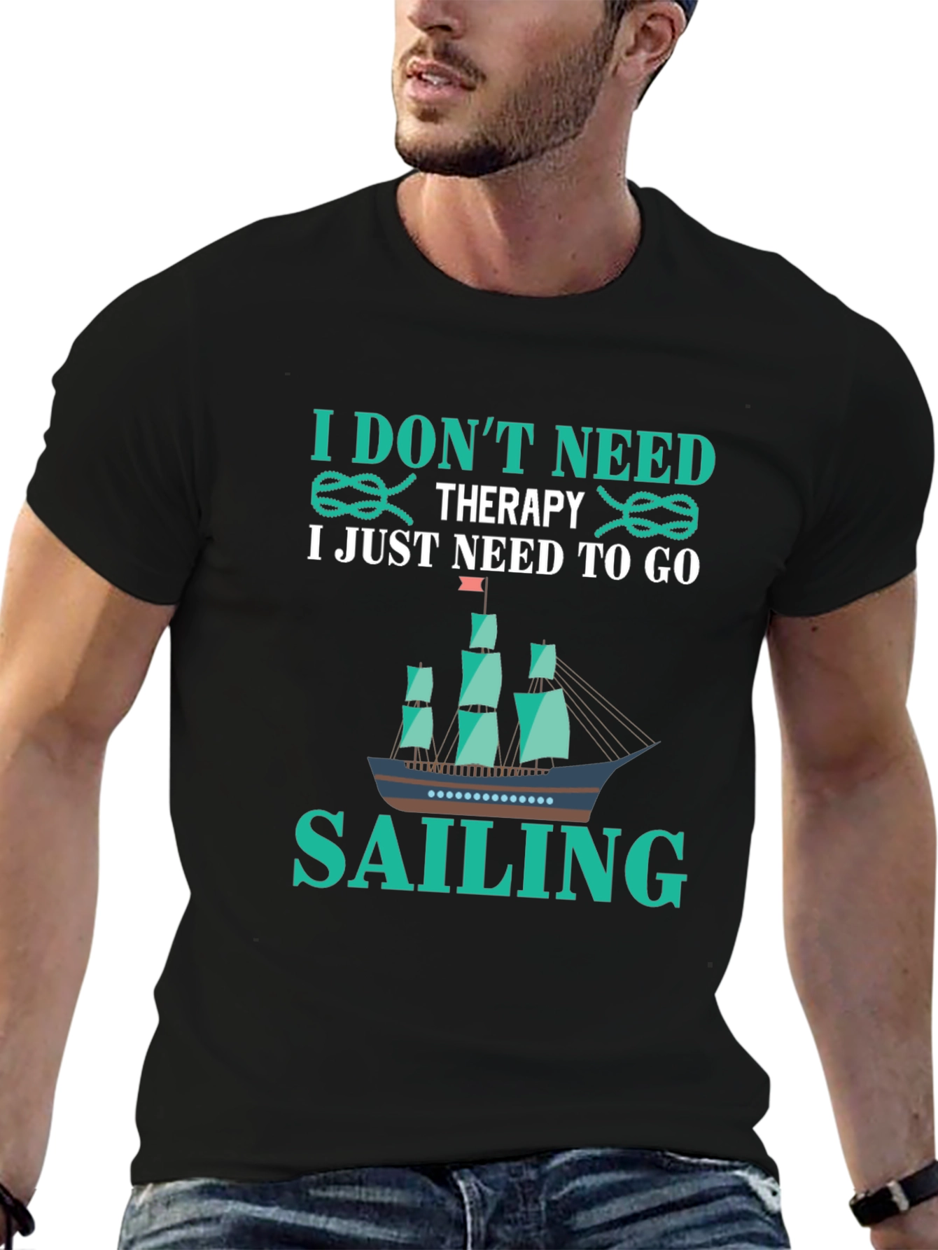 Sailing Therapy T-Shirt - Boating Adventure Tee